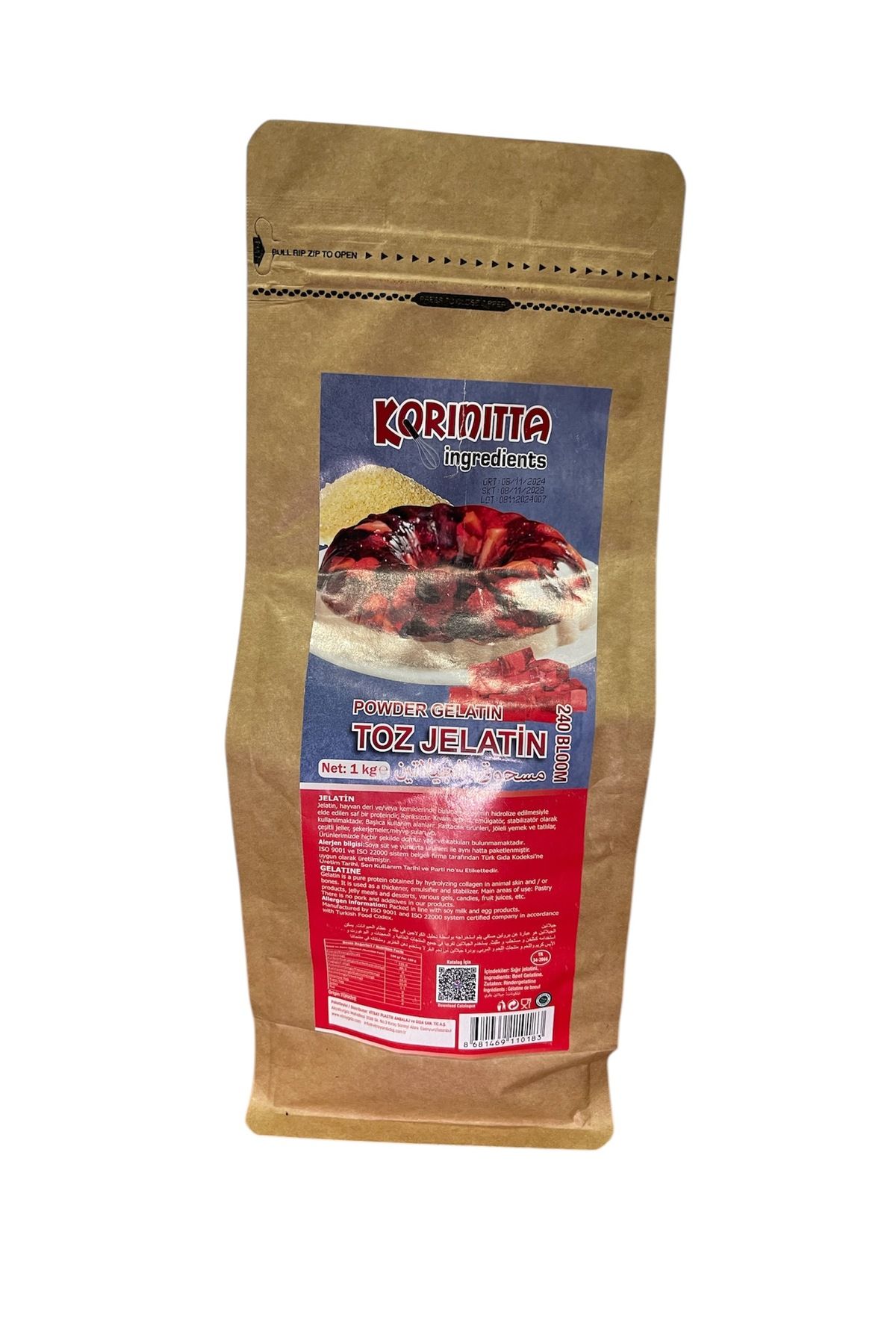 Korinitta Toz Jelatin 1 kg.