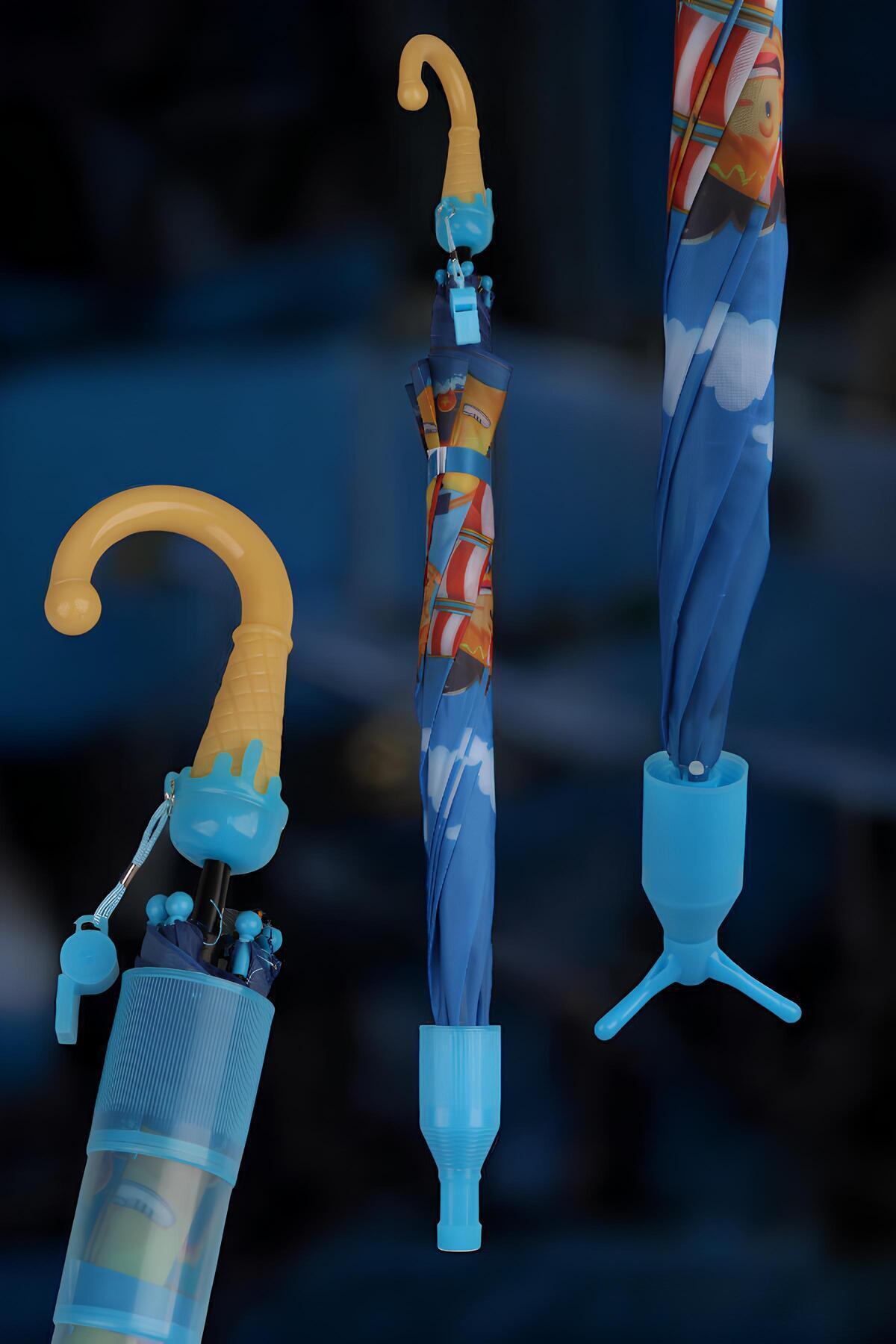 Chunky Frame Bardaklı Dondurma Külahlı Düdüklü Otomatik Mekanizma Çocuk Şemsiyesi