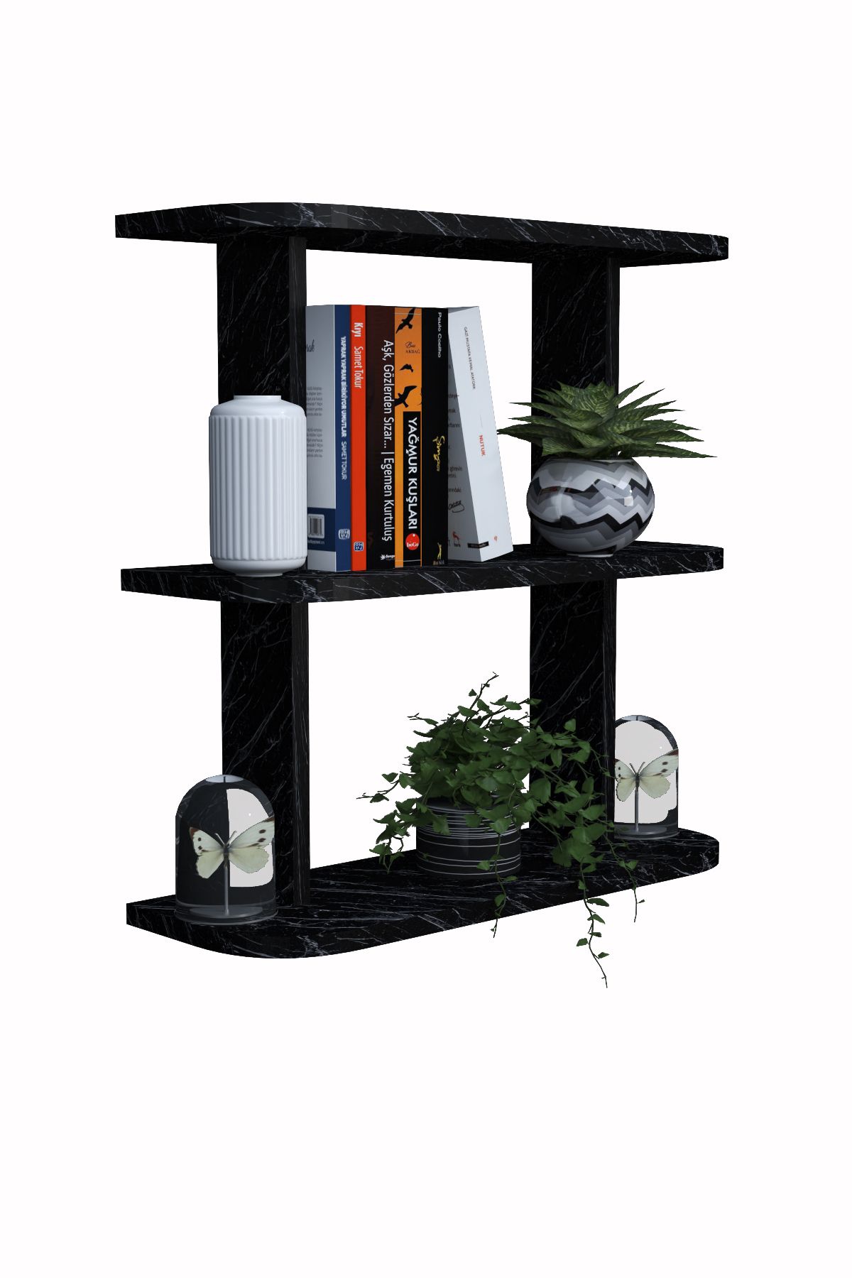 moka park avm-2-Shelf Wall Mounted Rectangular Multi-Purpose Wall Shelf 3