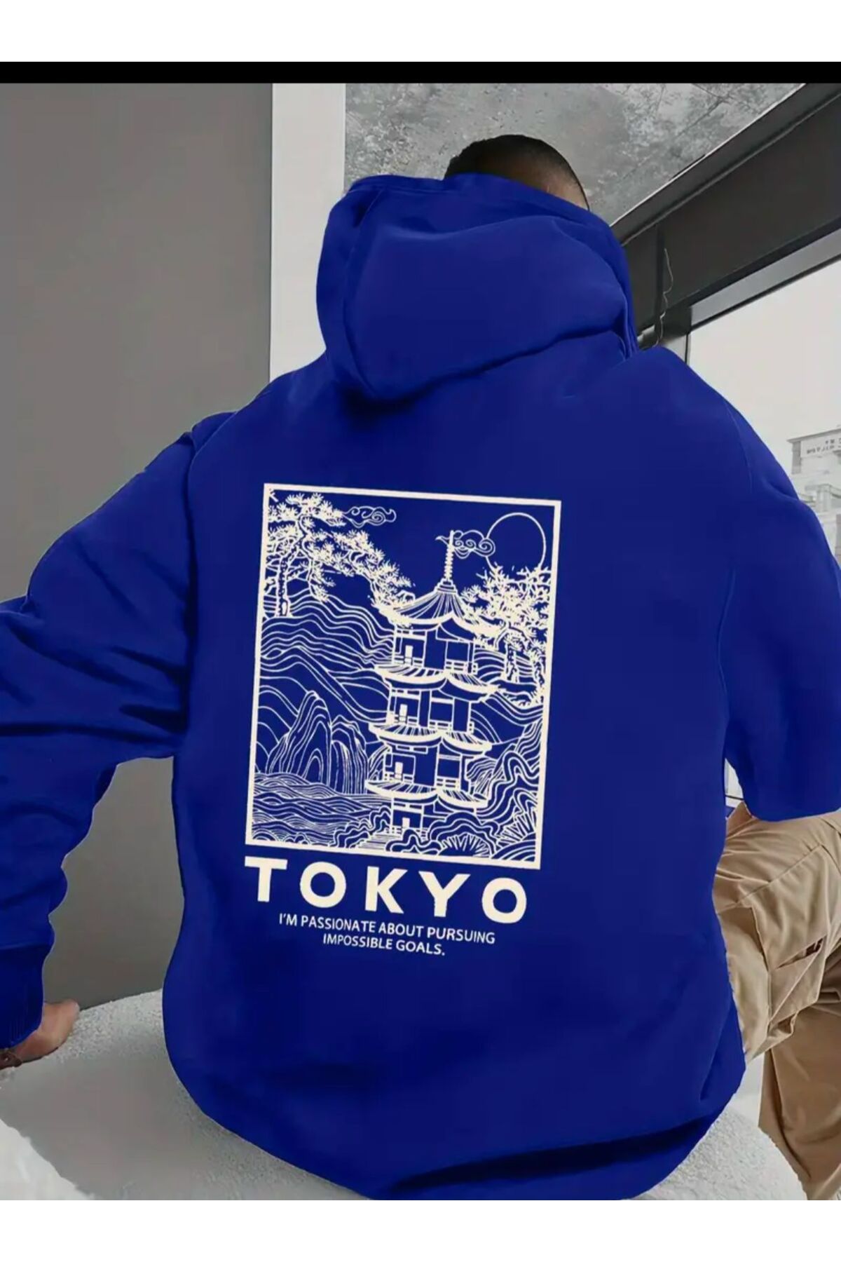 ModaSphere Tokyo Sırt baskılı Kapüşonlu Sweatshirt