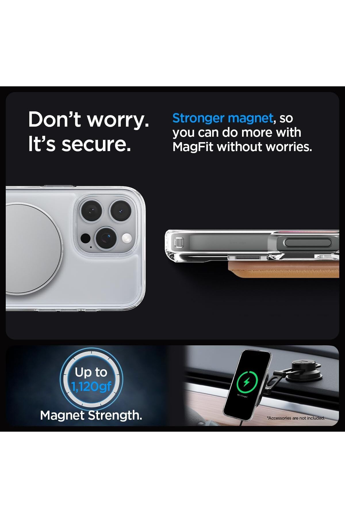 Spigen-Ultra Hybrid S MagFit for iPhone 16 PRO case with Kickstand - Crystal Clear 5