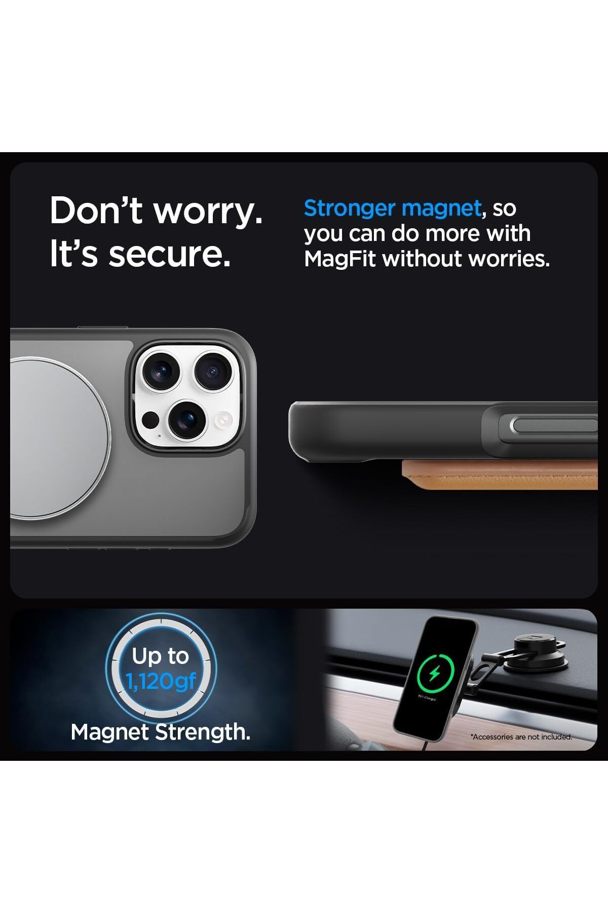 Spigen-Ultra Hybrid S MagFit for iPhone 16 Pro MAX case with Kickstand - Frost Black 5