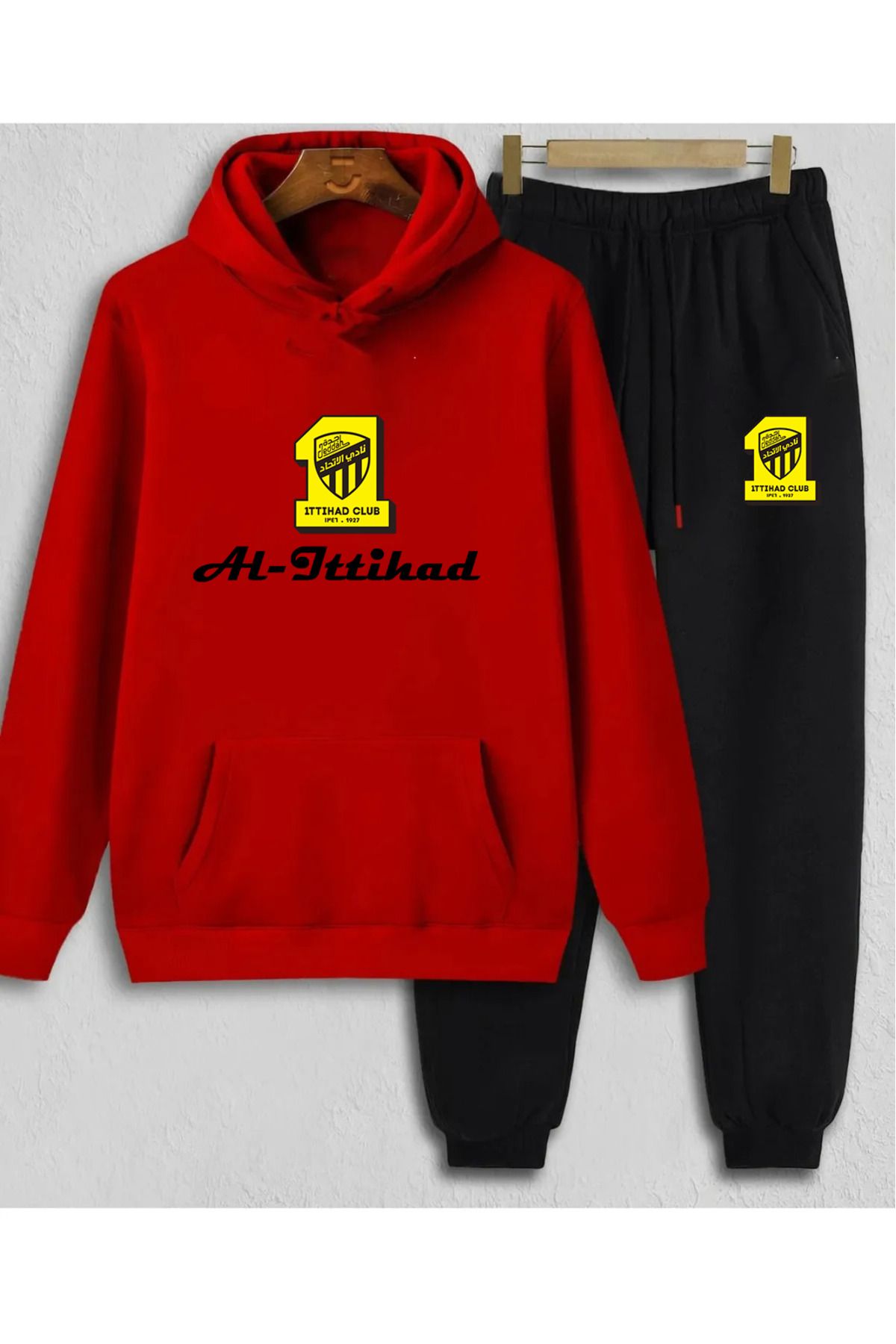 Pisa Art Al İttihad Özel Tasarım Kapşonlu Sweatshirt & Eşofman Altı 2'li Kombin