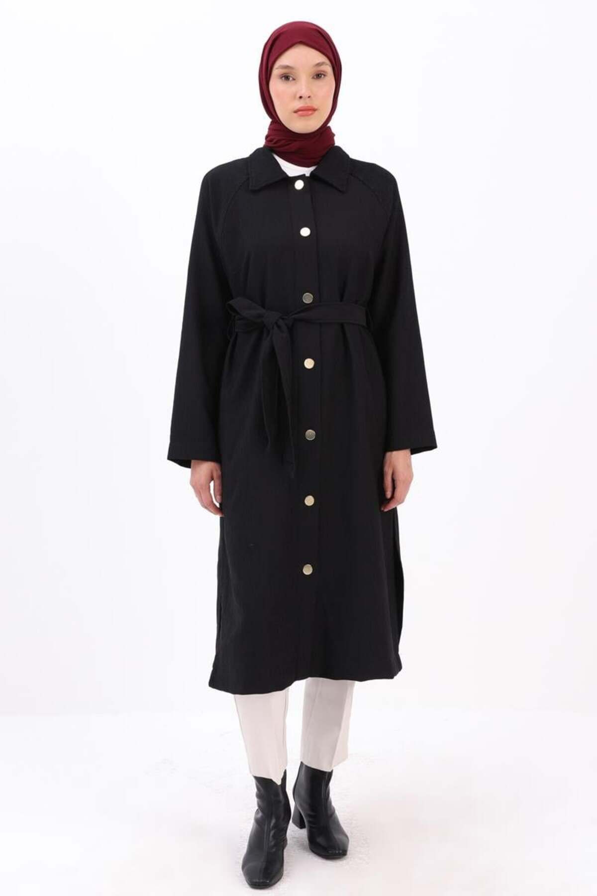 ALLDAY-Black-Workness Collar Button Bellow Cap 2