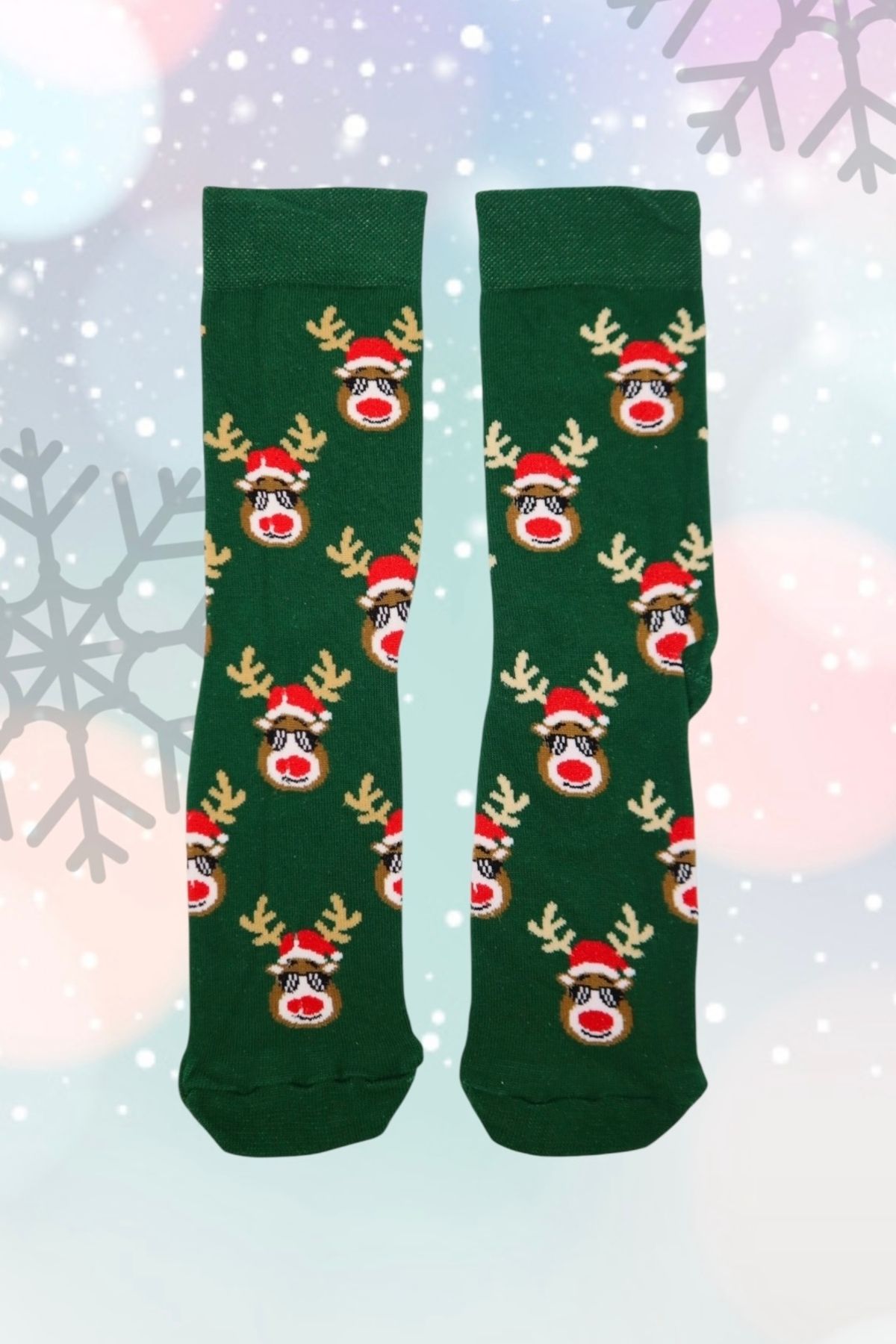 EFBUTİK-Socks - Green - Christmas 1