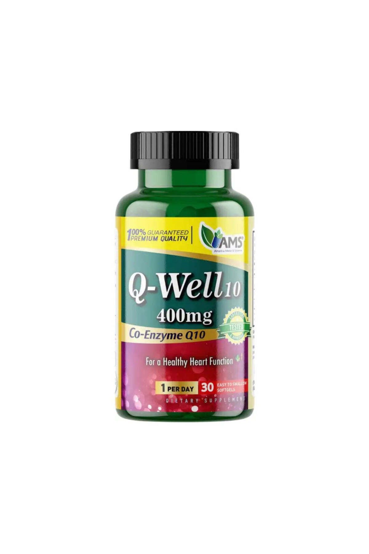 AMS-Coq10 Food Supplement, 400mg 30 Softgels 1