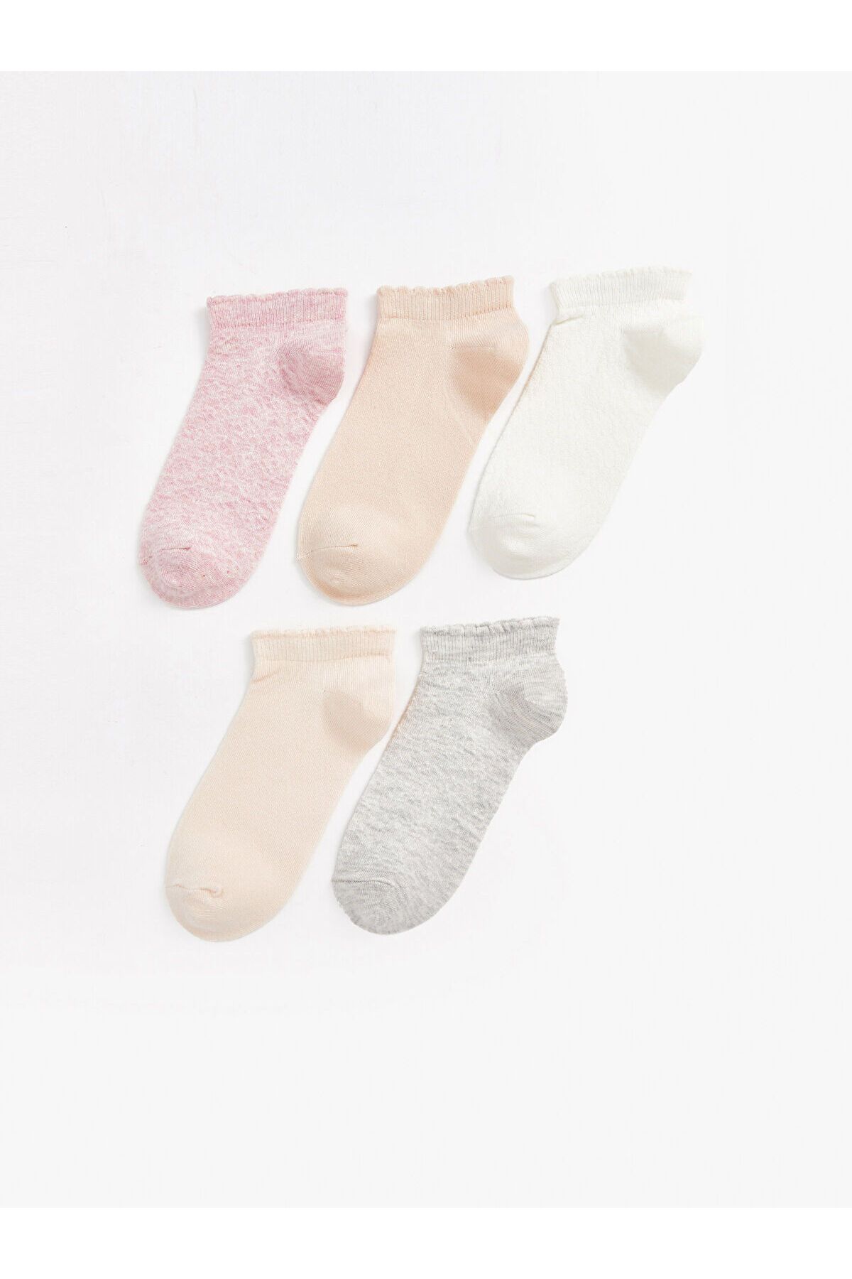 LC Waikiki-Lcwk Women's Plain Booties Socks 5 Pack 2