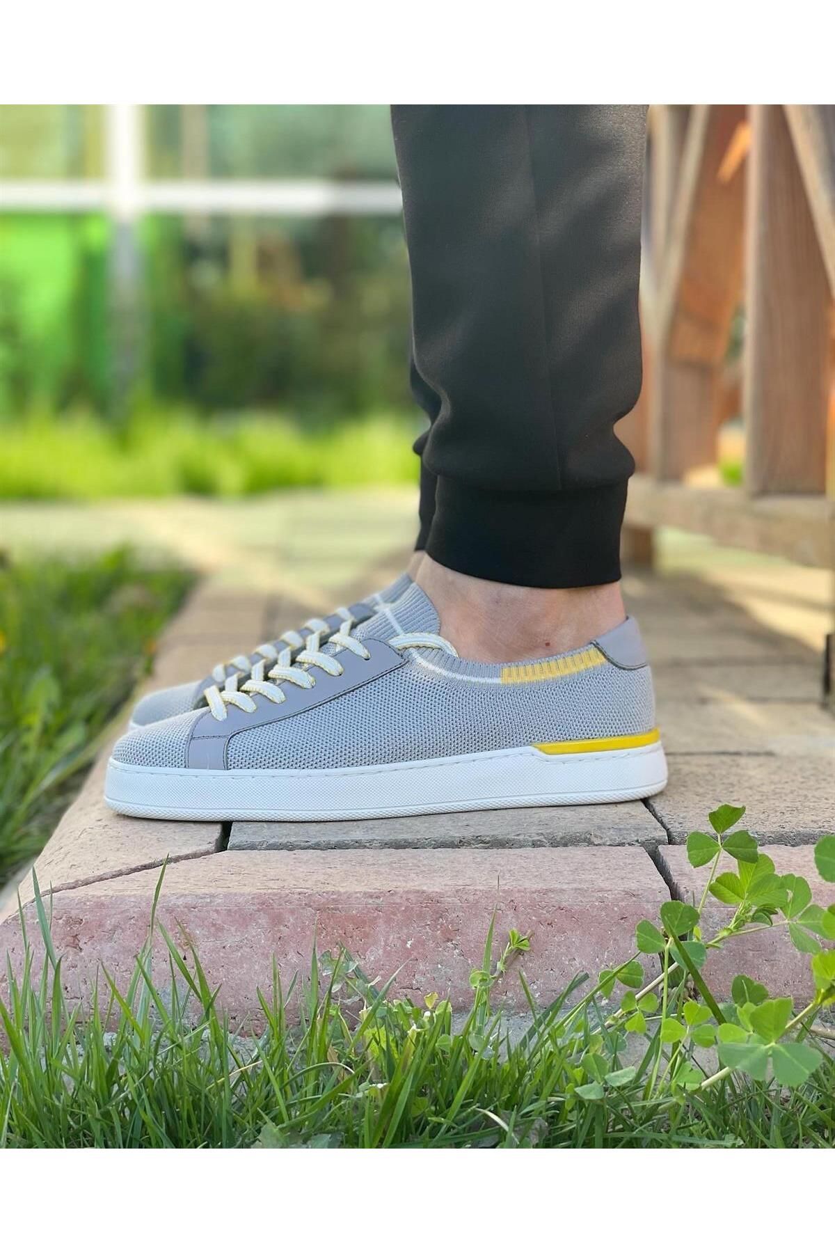 اسنیکر خاکستری مردانه کتانی 0560 'S اورجینال ByItallanoshoes