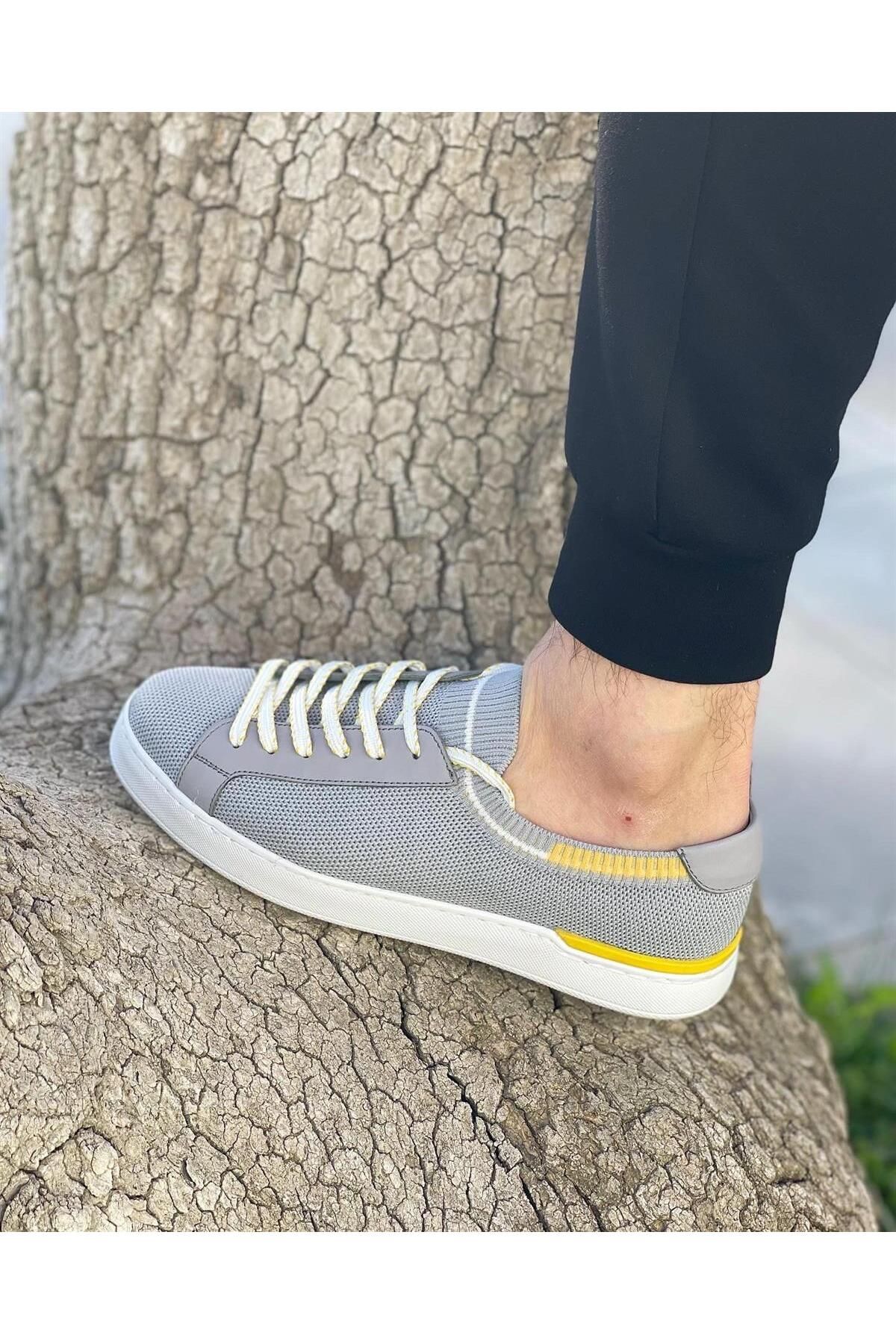 اسنیکر خاکستری مردانه کتانی 0560 'S اورجینال ByItallanoshoes