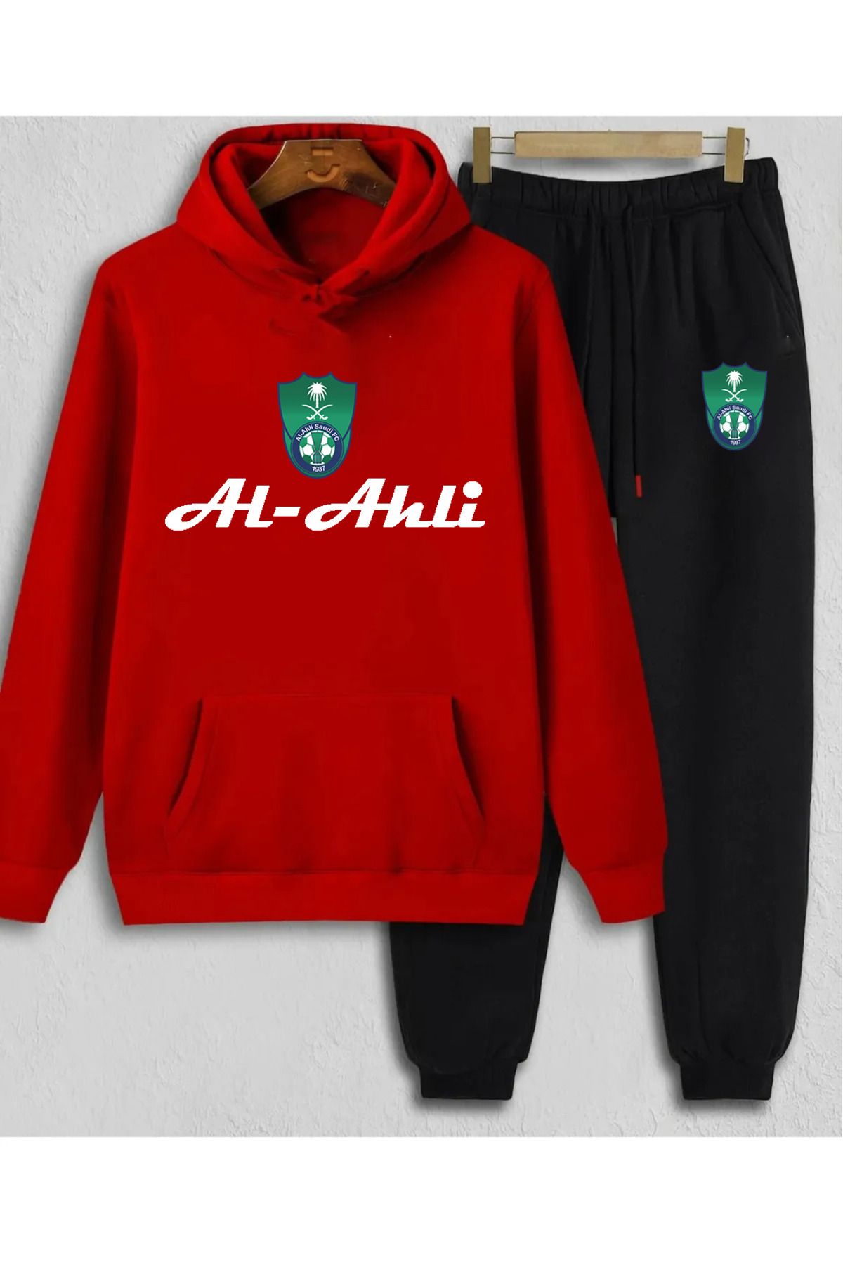 Pisa Art Al Ahli Özel Tasarım Kapşonlu Sweatshirt & Eşofman Altı 2'li Kombin
