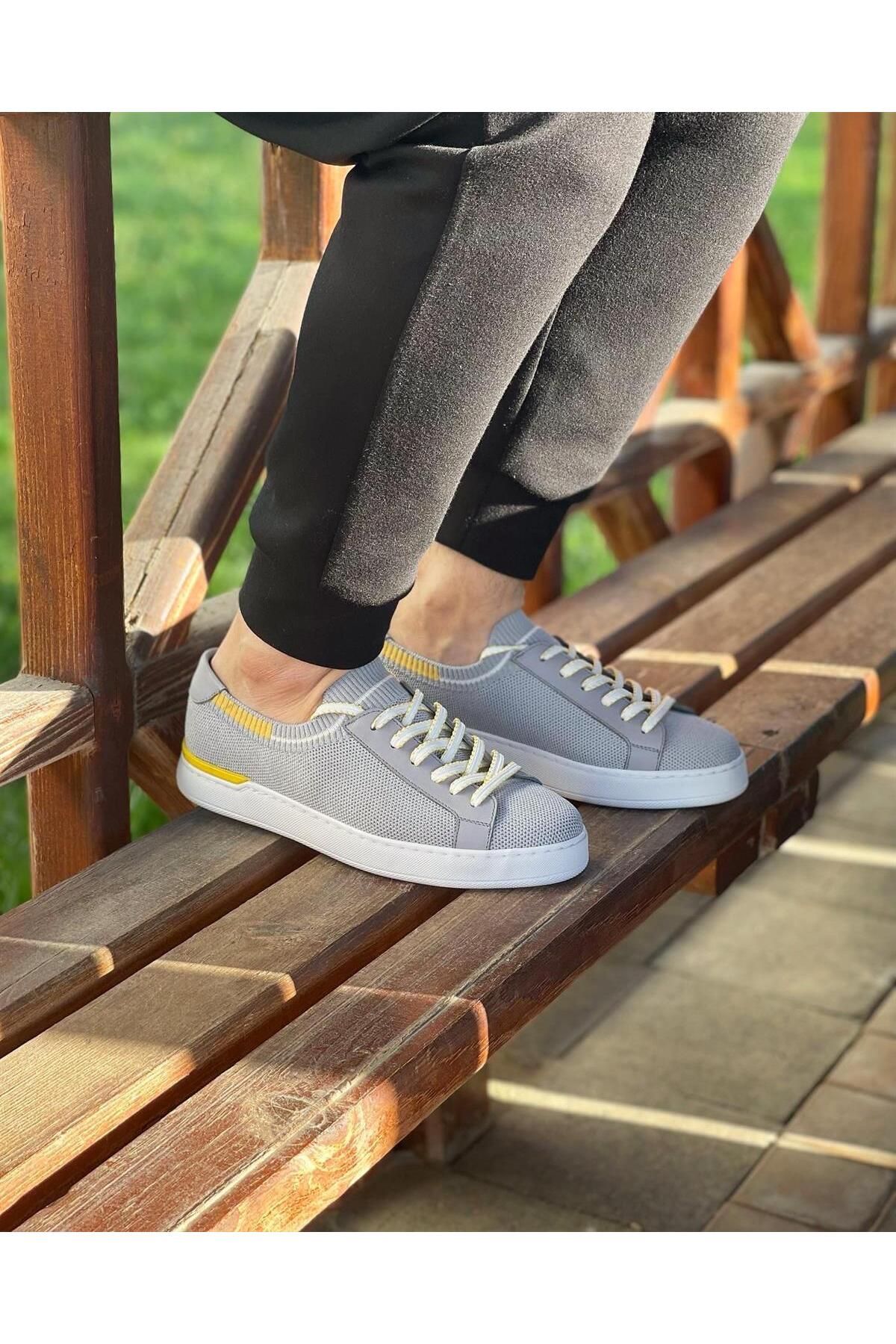 اسنیکر خاکستری مردانه کتانی 0560 'S اورجینال ByItallanoshoes