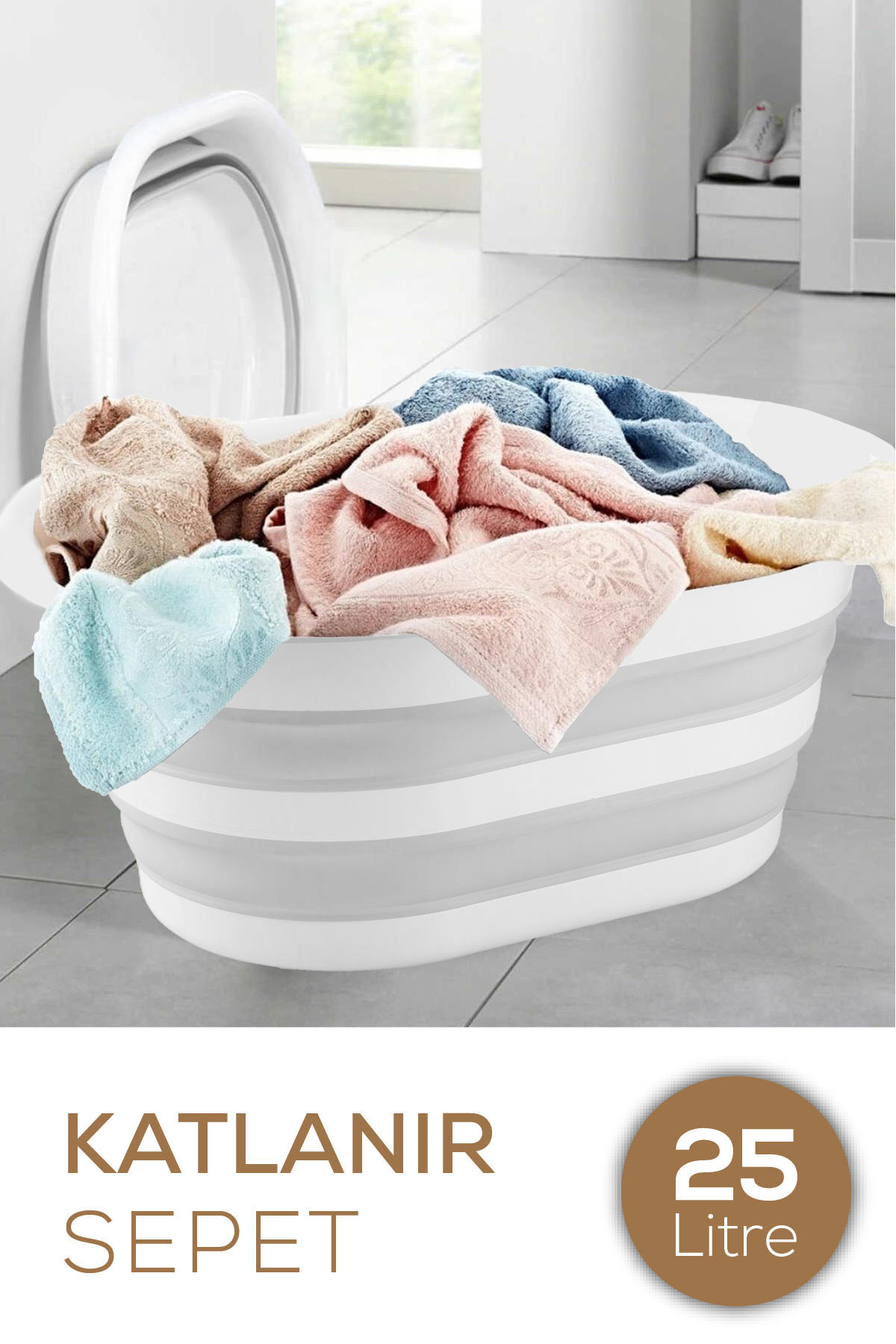 Accordion Foldable Laundry Basket