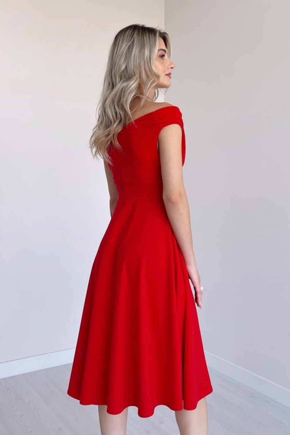 Trendyol Collection-Red A-Line Woven Evening Dress Night Graduation Dress Tpraw25El00183 3