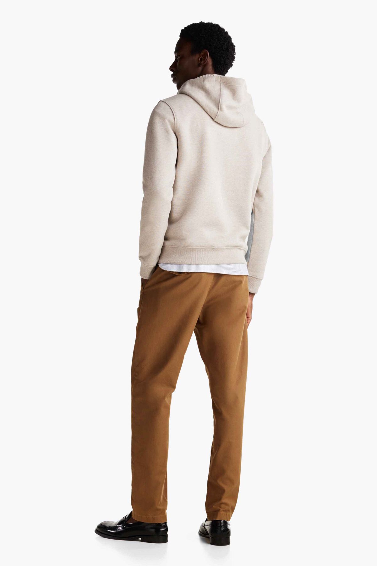 Tommy Hilfiger-Férfi kapucnis galléros barna pulóver - MW0MW35527HE6 3