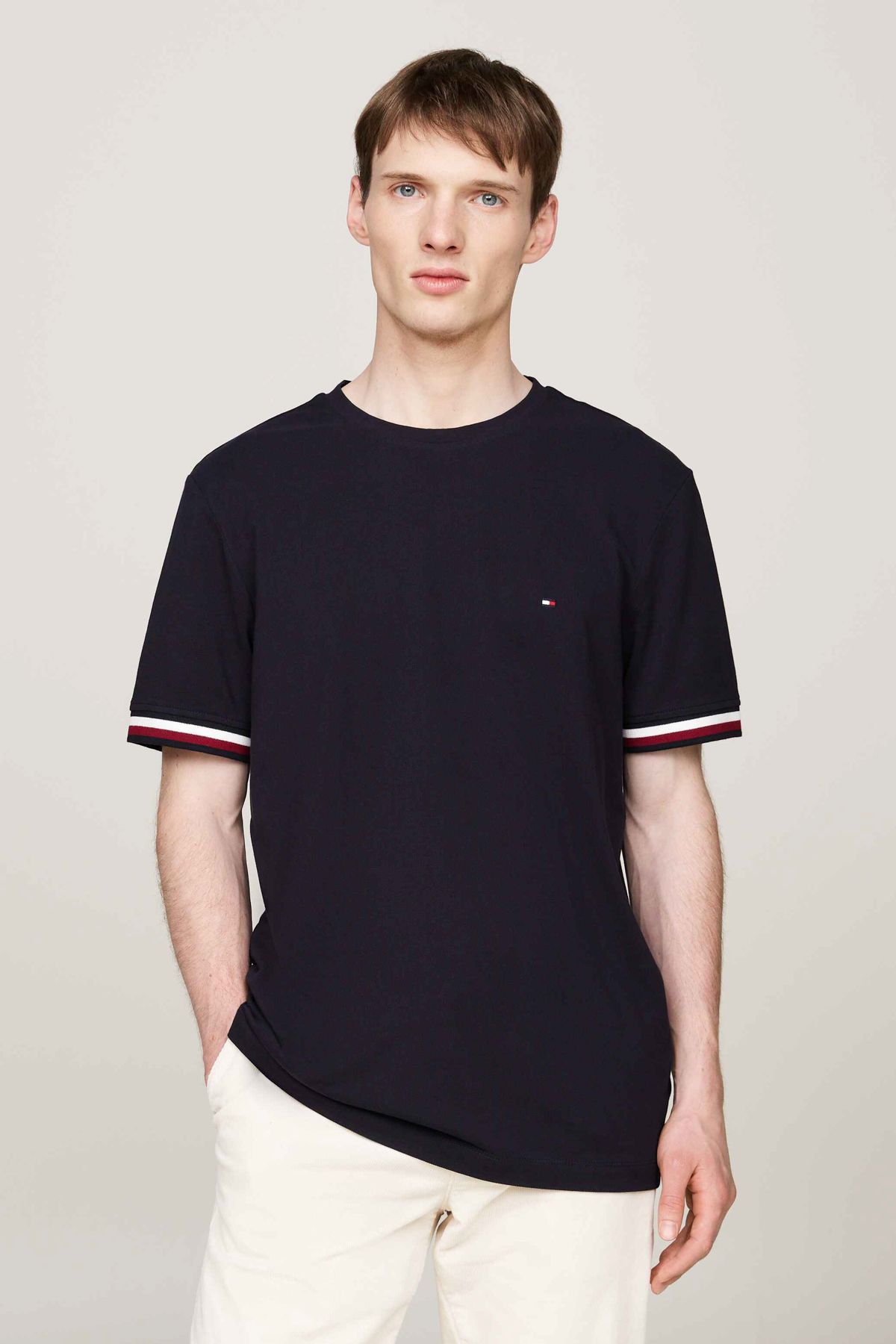 کاف راه راه جهانی PIQUE TEE Tommy Hilfiger