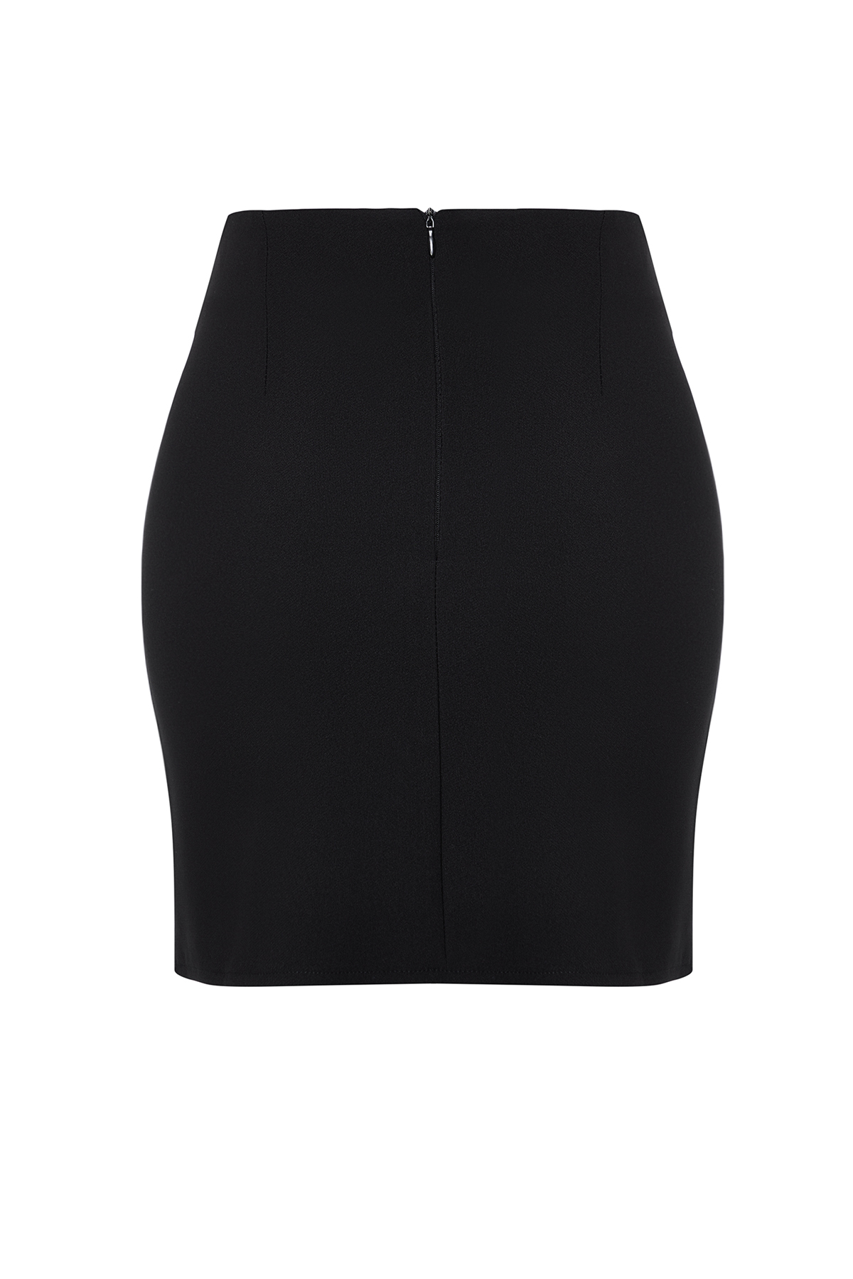 Trendyolmilla  Siyah Kruvaze Kapama Mini Boy Dokuma Etek TWOAW25ET00070 - Görsel 9