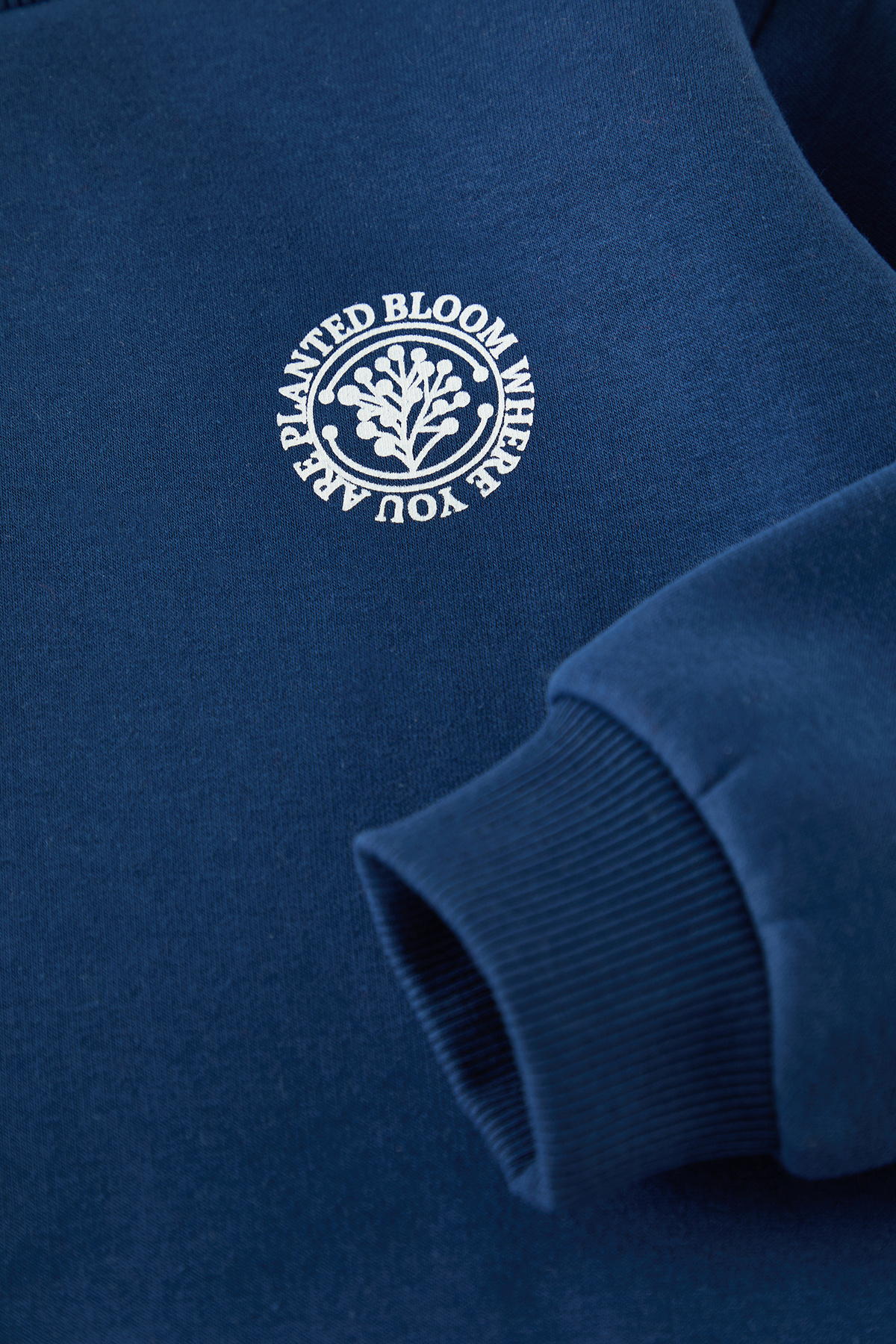 Trendyolmilla  Indigo Erkek Çocuk Baskılı Örme Mini Me Sweatshirt TKDAW25SW00109 - Görsel 2