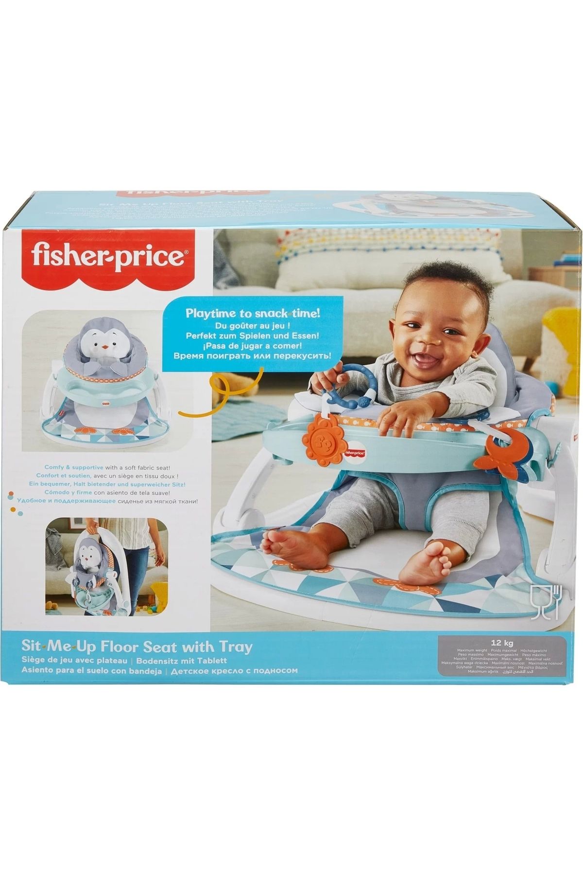 mattel Fisher-price Tepsili Ana Kucağı - Penguen Adası, Mama Tepsisi Hayvan Temalı Taşınabilir Ana Kucağı