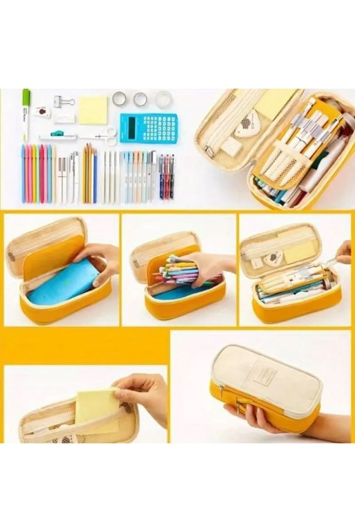 Kawaii-Large Capacity Pencil Case-Wide Volume Multi Compartment Pen Holder 6