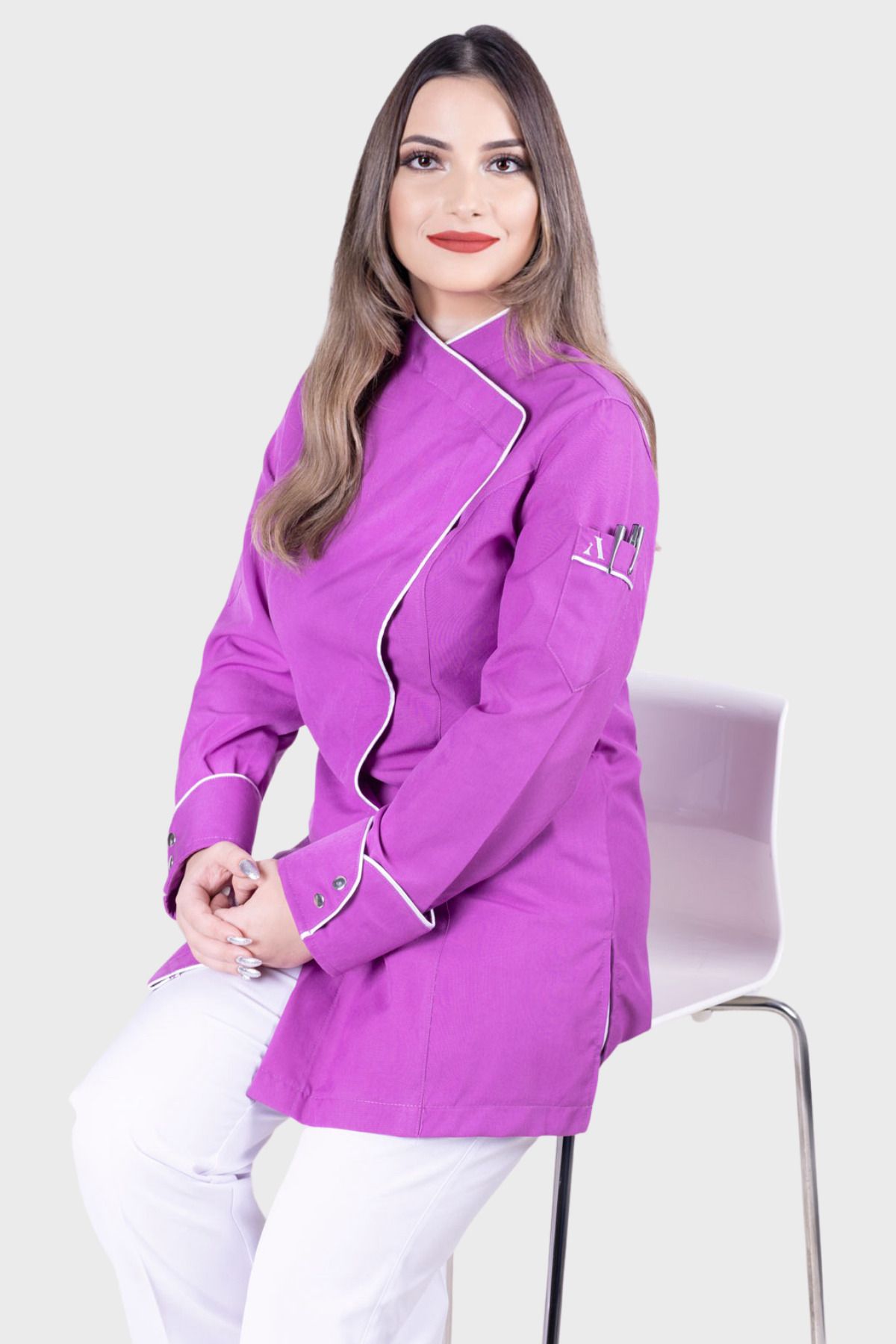 Üniformanya-Jachetă de bucătar pentru femei Jachetă de bucătar pentru femei Îmbrăcăminte de bucătar pentru femei Jachetă de bucătar hijab Jachetă de bucătar 2