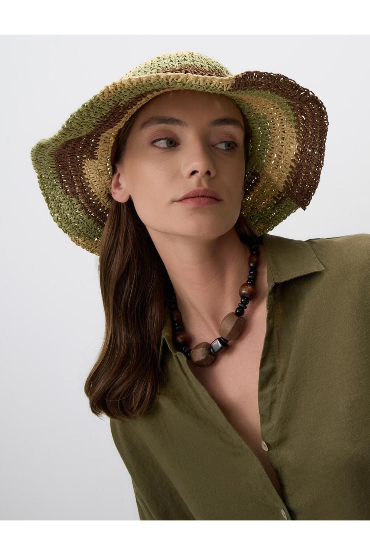 Jimmy Key-Ethnic Patterned Straw Hat - Mixed 5