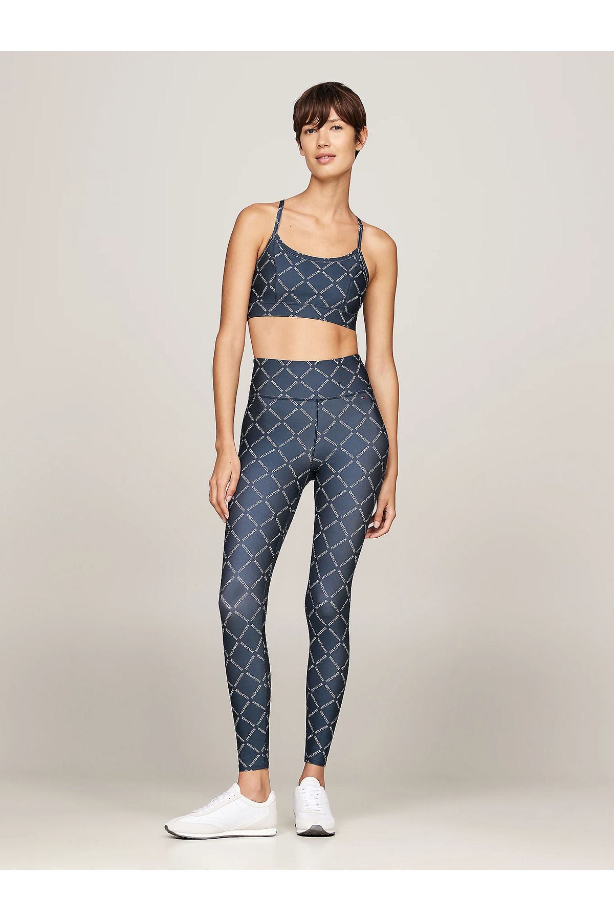 Tommy Hilfiger-Blue Slim Fit Leggings with High Waist Pattern - Ww0Ww41513-0Gz 2