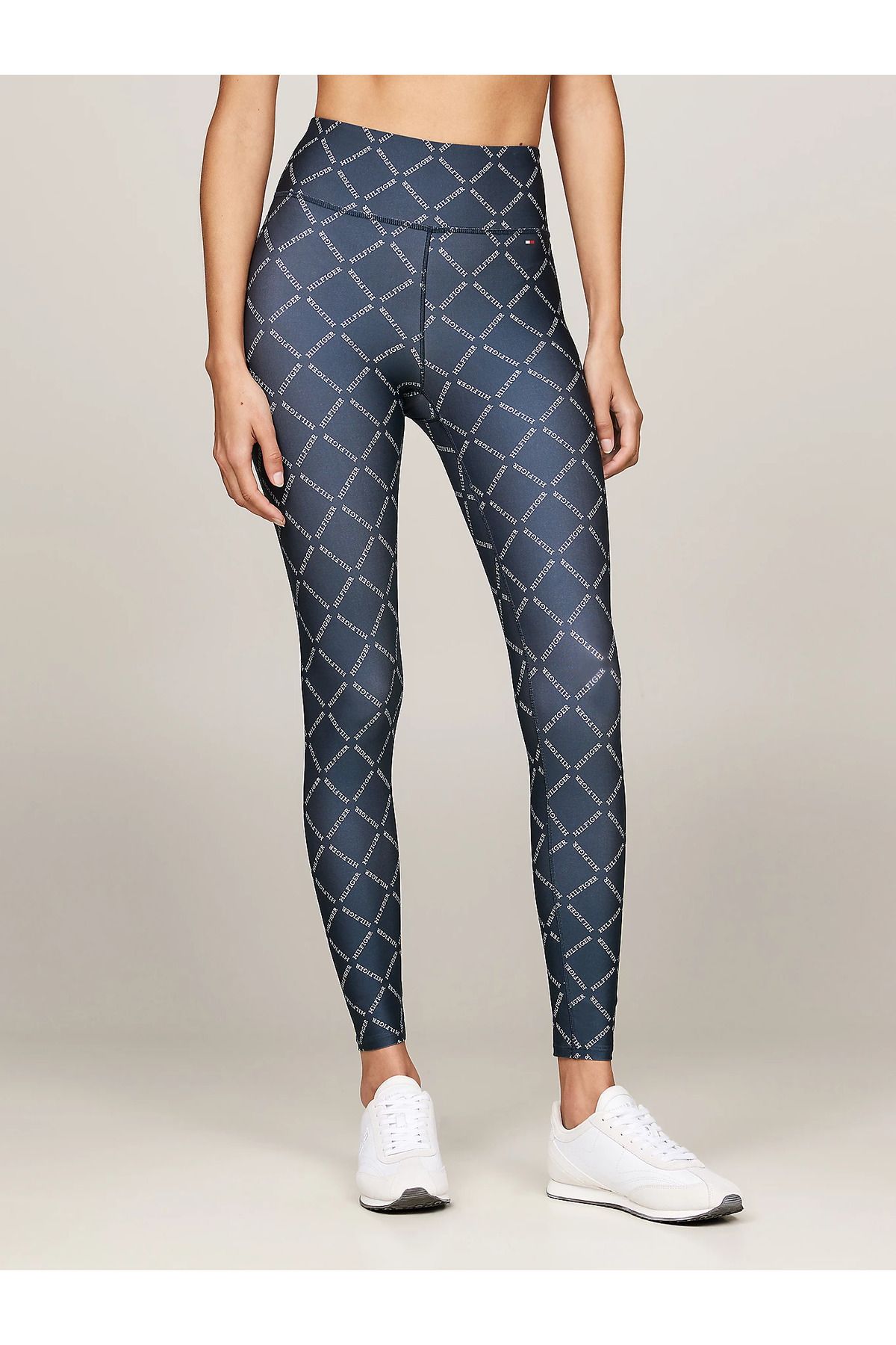 Tommy Hilfiger-Blue Slim Fit Leggings with High Waist Pattern - Ww0Ww41513-0Gz 1