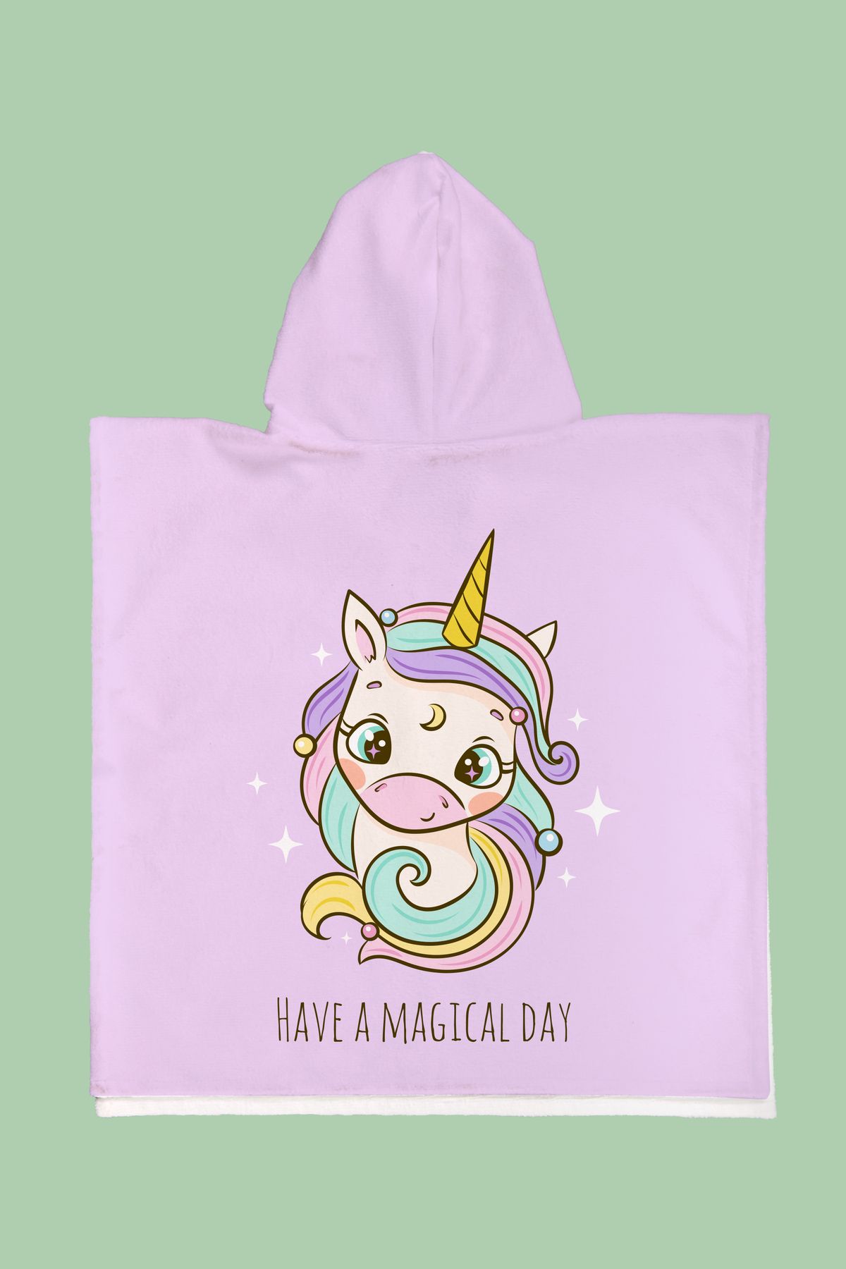 Evdek-Magical Unicorn Poncho Beach Towel 2