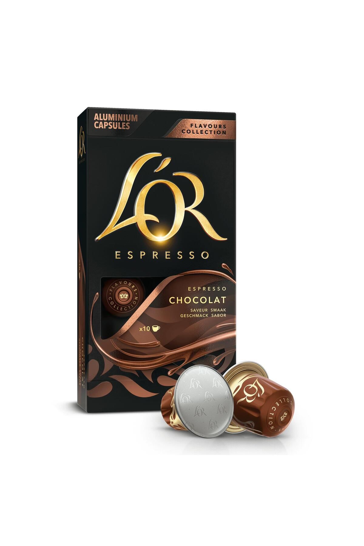 L'OR Çikolata Aromalı Nespresso Uyumlu Alüminyum Kapsül Kahve 10'lu