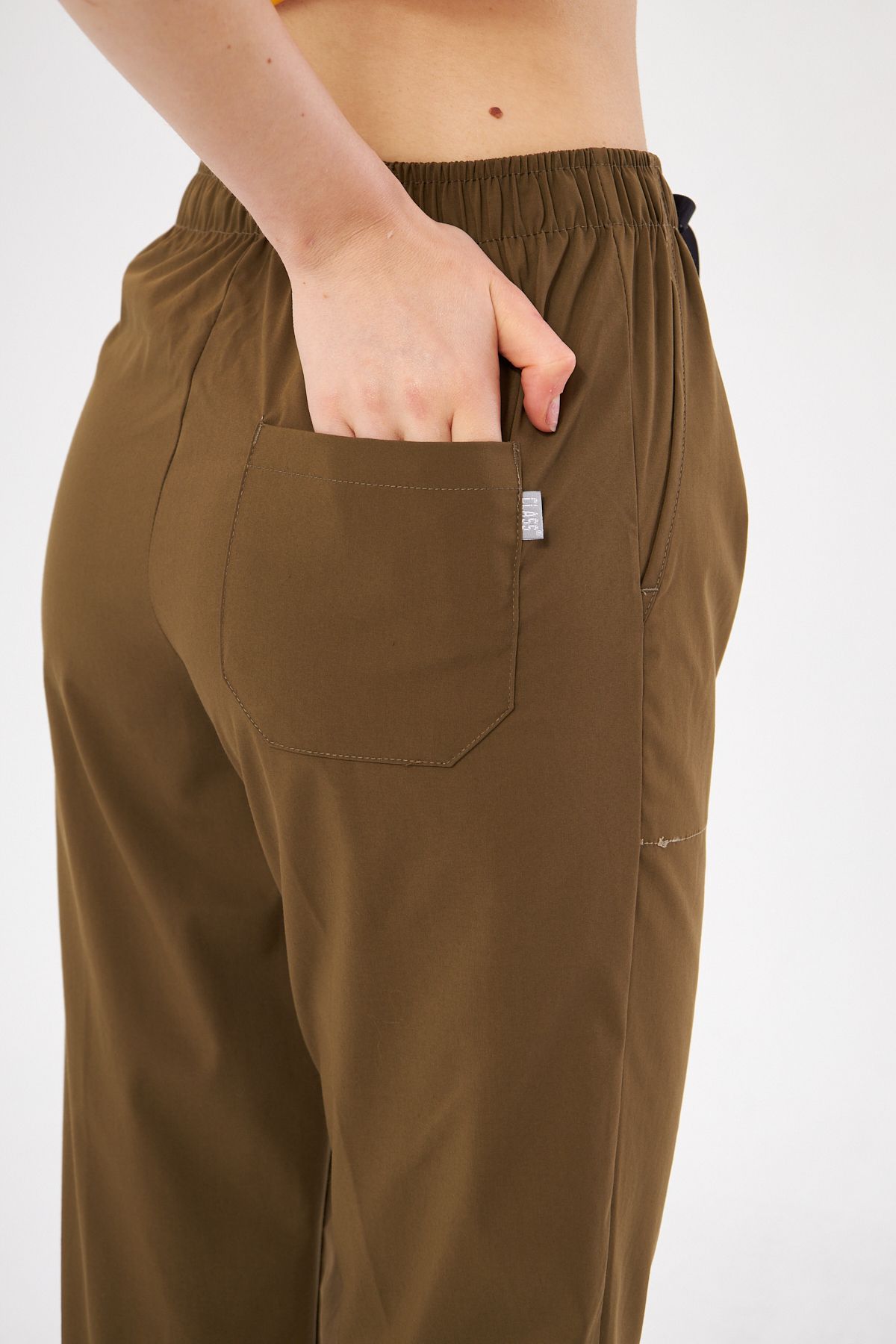 Class Üniforma-Set de scrubs unisex - muștar kaki, lycra, mânecă liliac, uniformă pentru asistentă și doctor 8