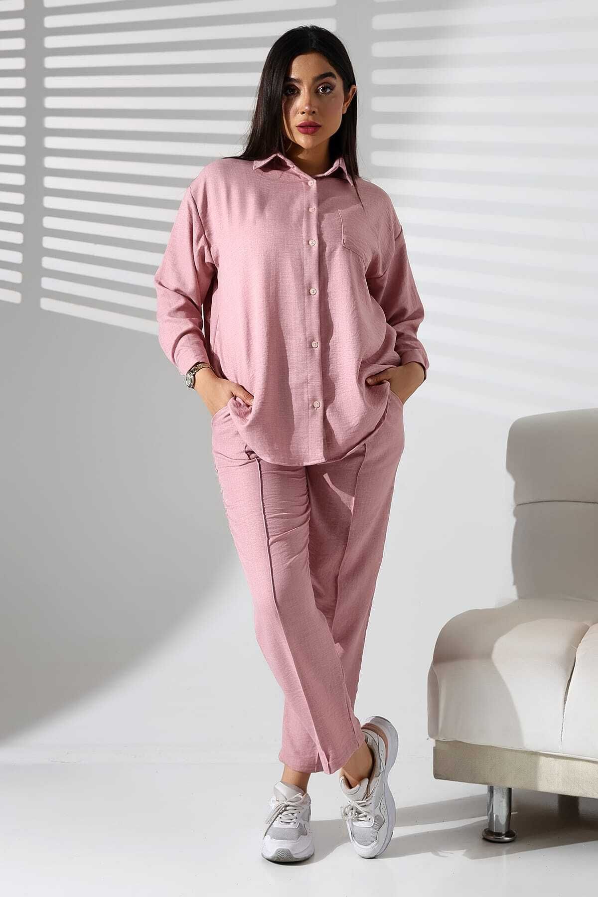 MCZ GİYİM-Γυναικείο σετ Half Overisize Bottom-Top 5