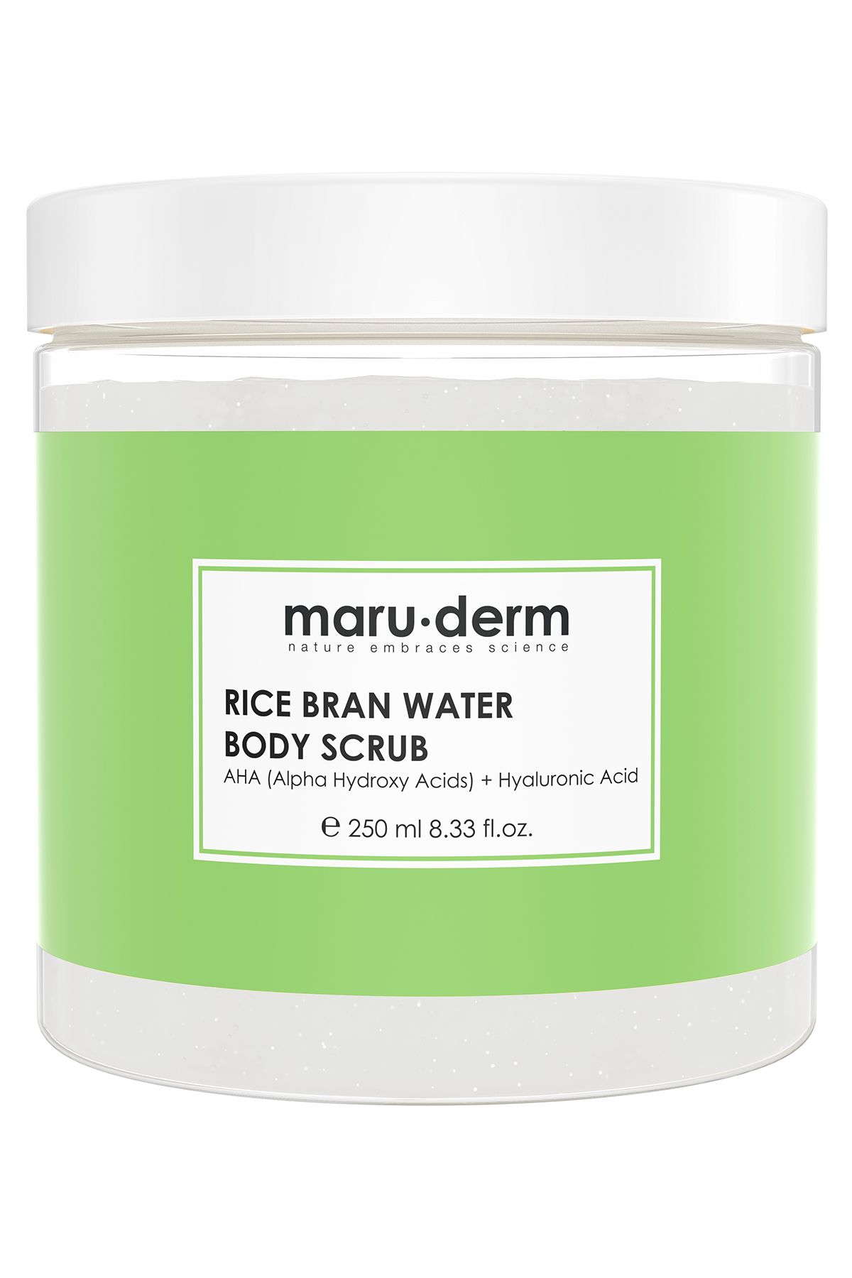 Maru.Derm Body Scrub | Pirinç Suyu Vücut Peelingi | AHA + Hyaluronik Asit 250 ML