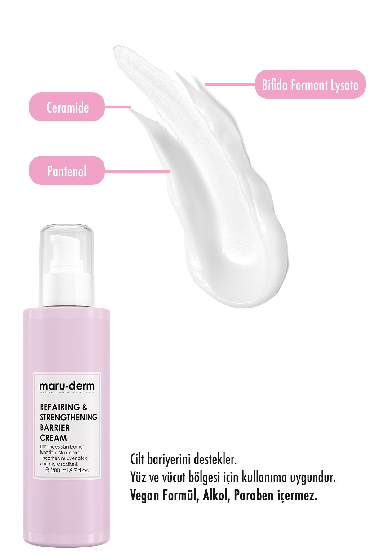 Maru.Derm Maruderm Bariyer Onarıcı & Güçlendirici Ceramide Cilt Bakım Kremi 200 Ml-3