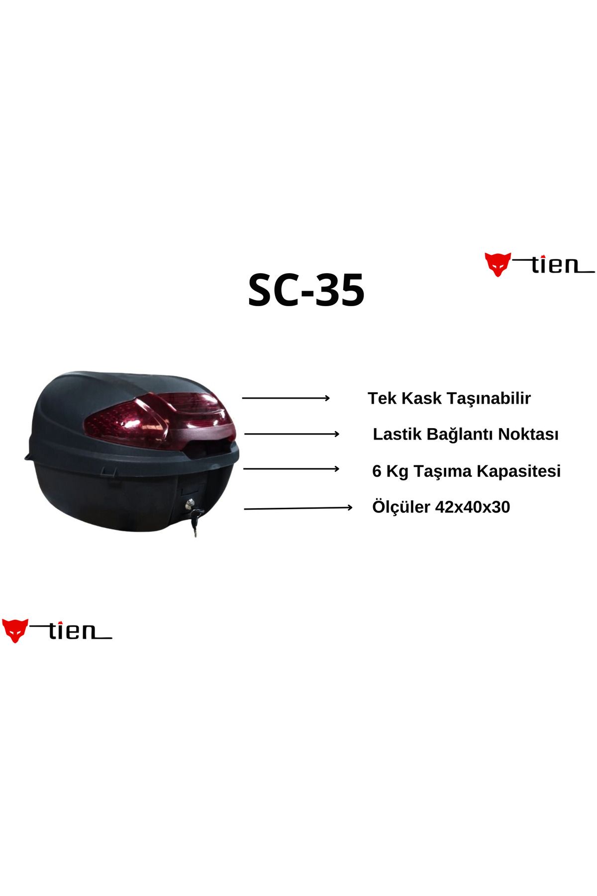 TİEN MOTOR Tien 35 litre motorsiklet çantası