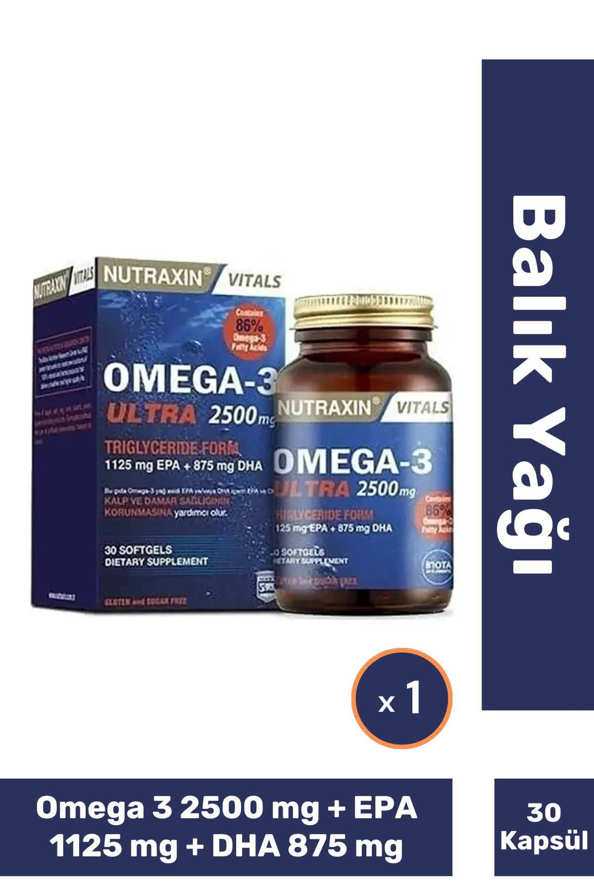 Fit1001 Omega-3 Ultra 2500 mg 30 Yumuşak Kapsül