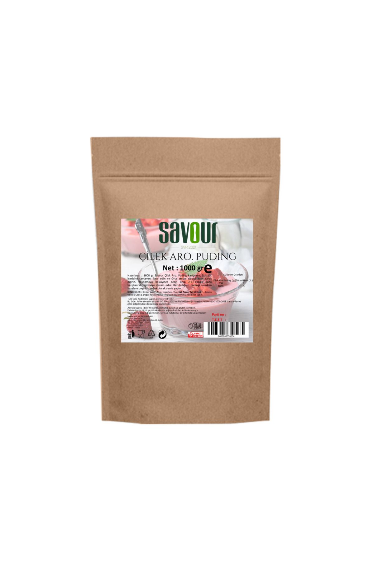 SVR ÇİLEK AROMALI PUDİNG - 1000 GR