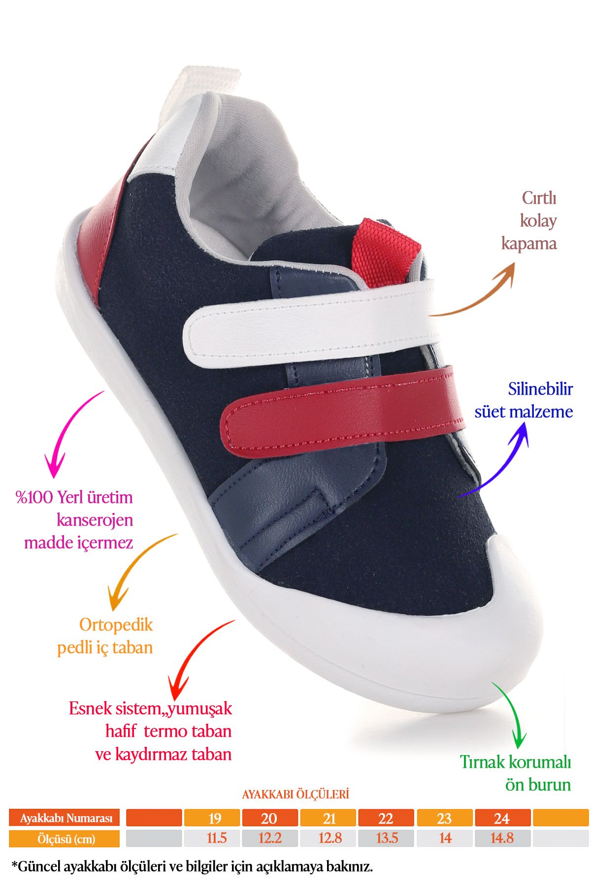 Kiko Kids-Chiffo First Step Velcro Baby Boy Sneakers 2