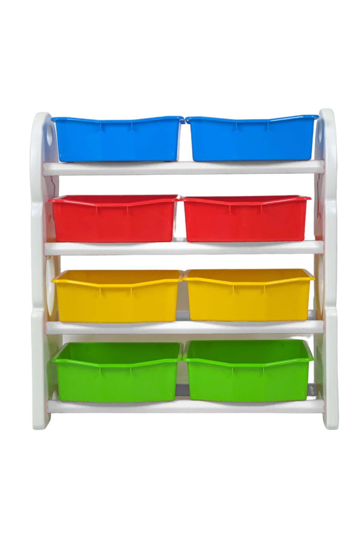 Home Canvas-Children Deluxe Multi-Bin Toy Organizer with Storage Bins, Toys Storage Box for Girls - White 3