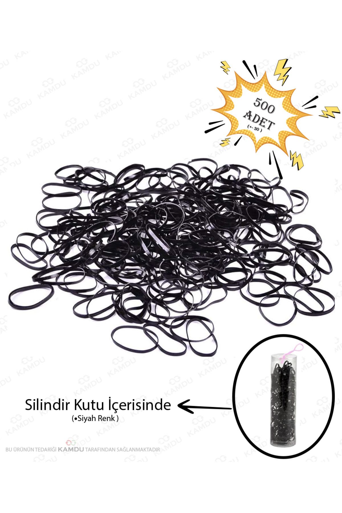 velvettowels 2 Paket (500 Adet) Perma Lastiği, Örgü Lastiği, Lastik Toka, Çocuk Toka, Kutulu Lastik Toka