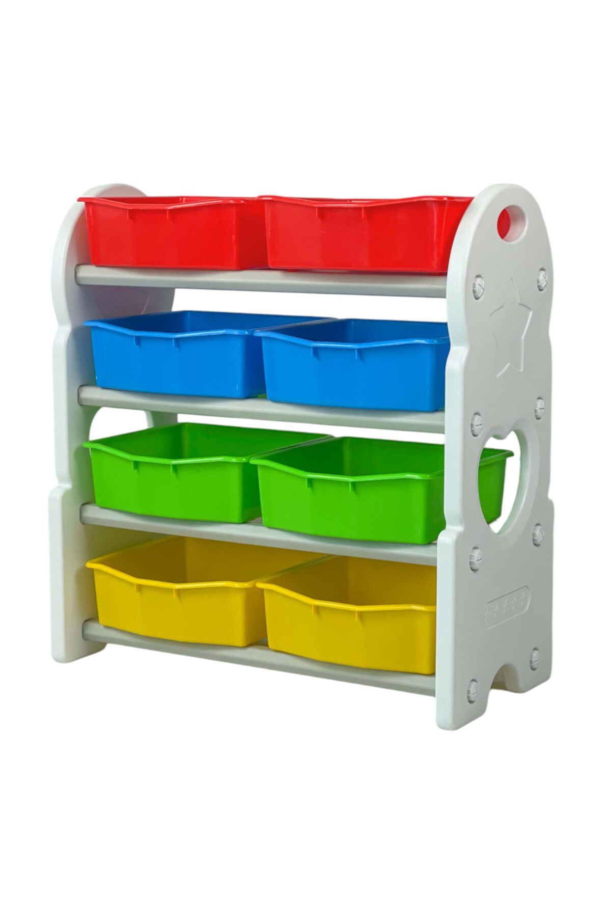 Home Canvas-Children Deluxe Multi-Bin Toy Organizer with Storage Bins, Toys Storage Box for Girls - White 2