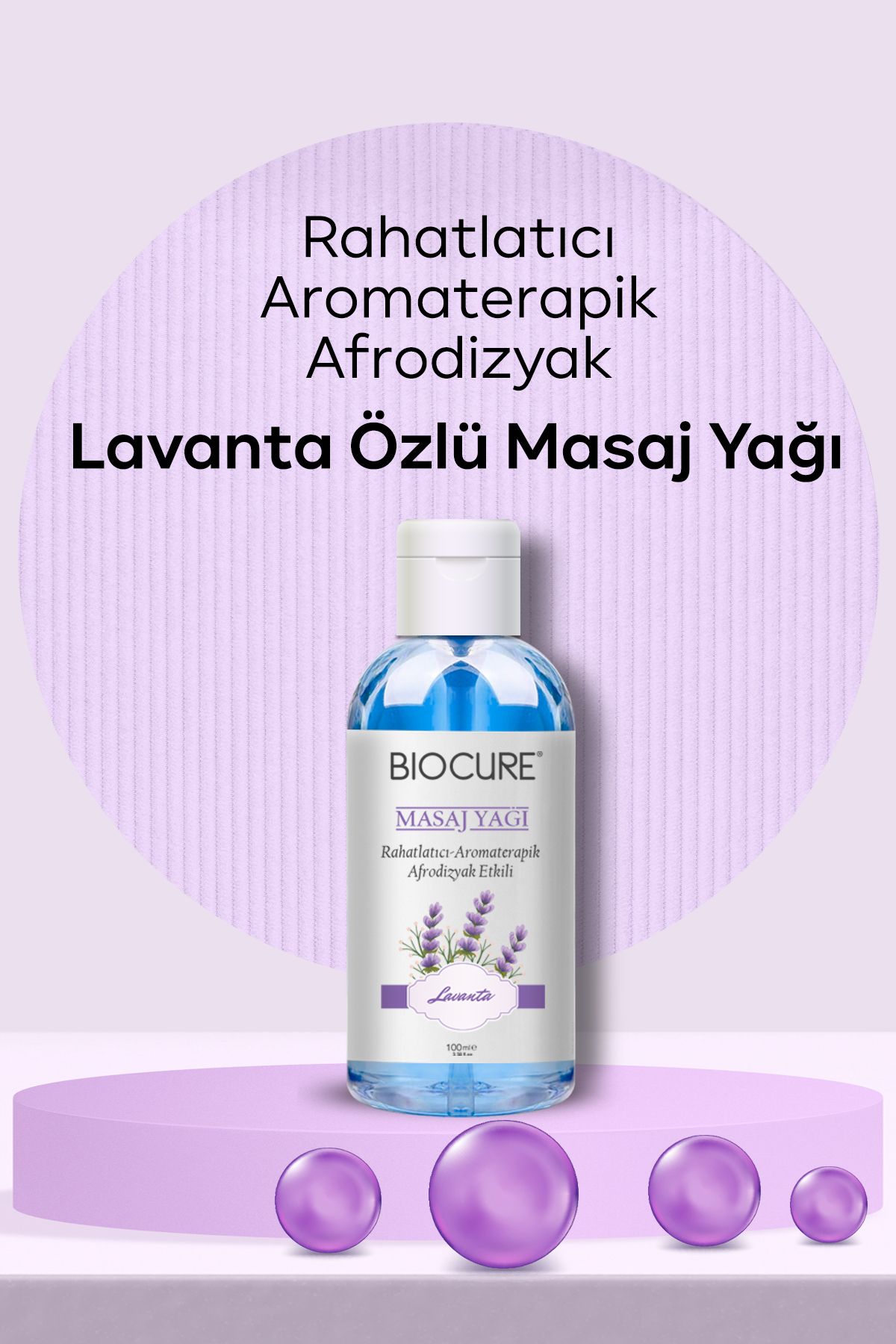 Biocure Rahatlatıcı-aromaterapik Afrodizyak Etkili Masaj Yağı Ve Vücut Bakım Yağı / Lavanta Özlü