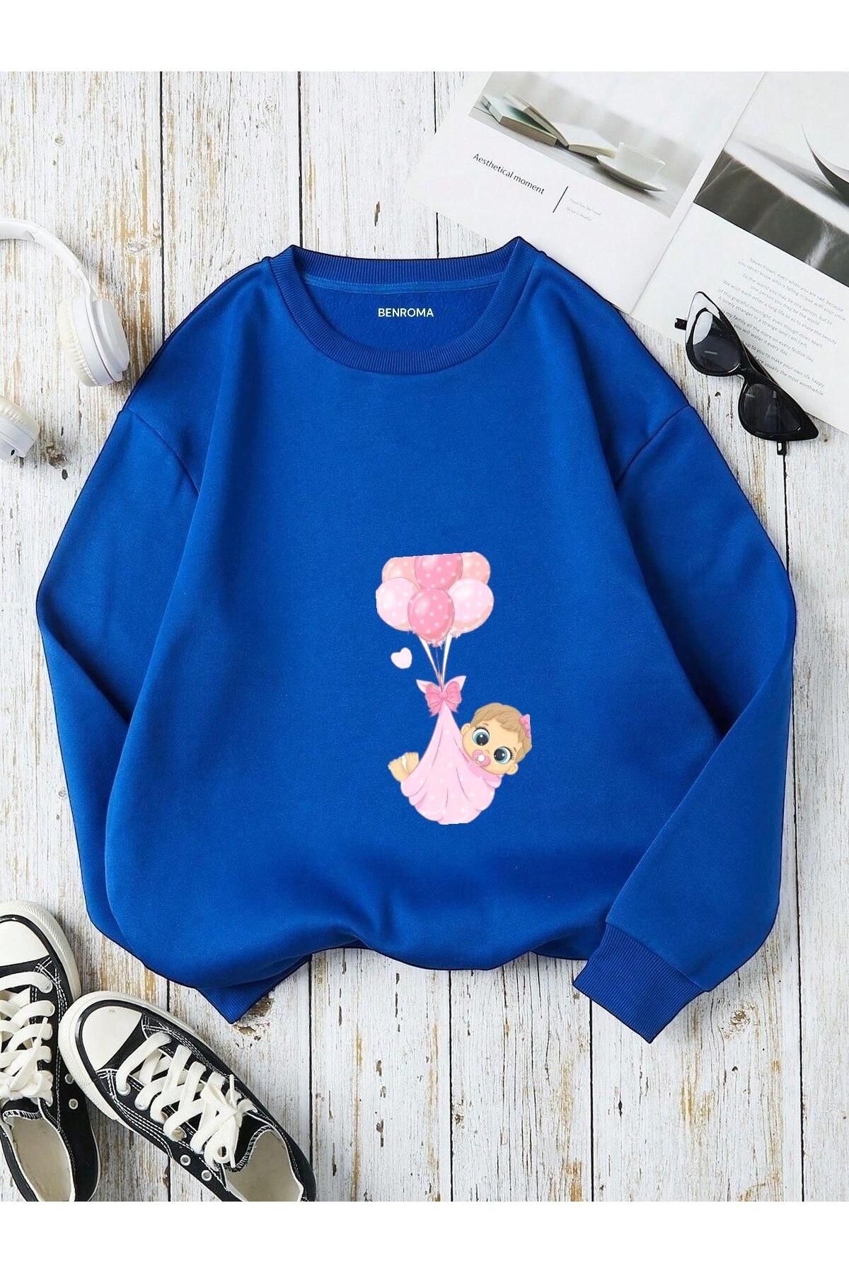 BENROMA-Printed Pregnant Sweatshirt 1