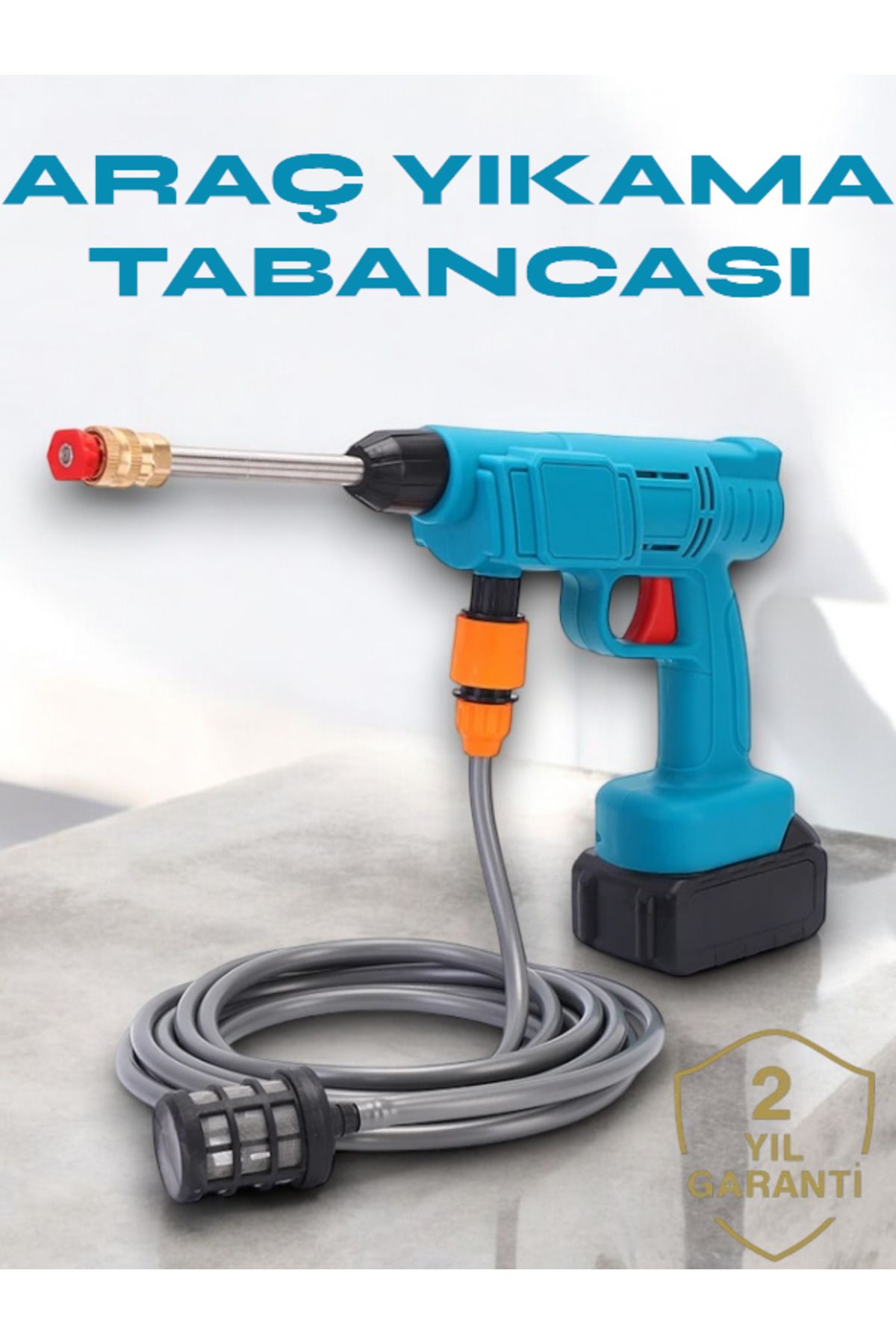 AboutThePerfect Akülü ve hortumlu yüksek basınçlı araç yıkama tabancası