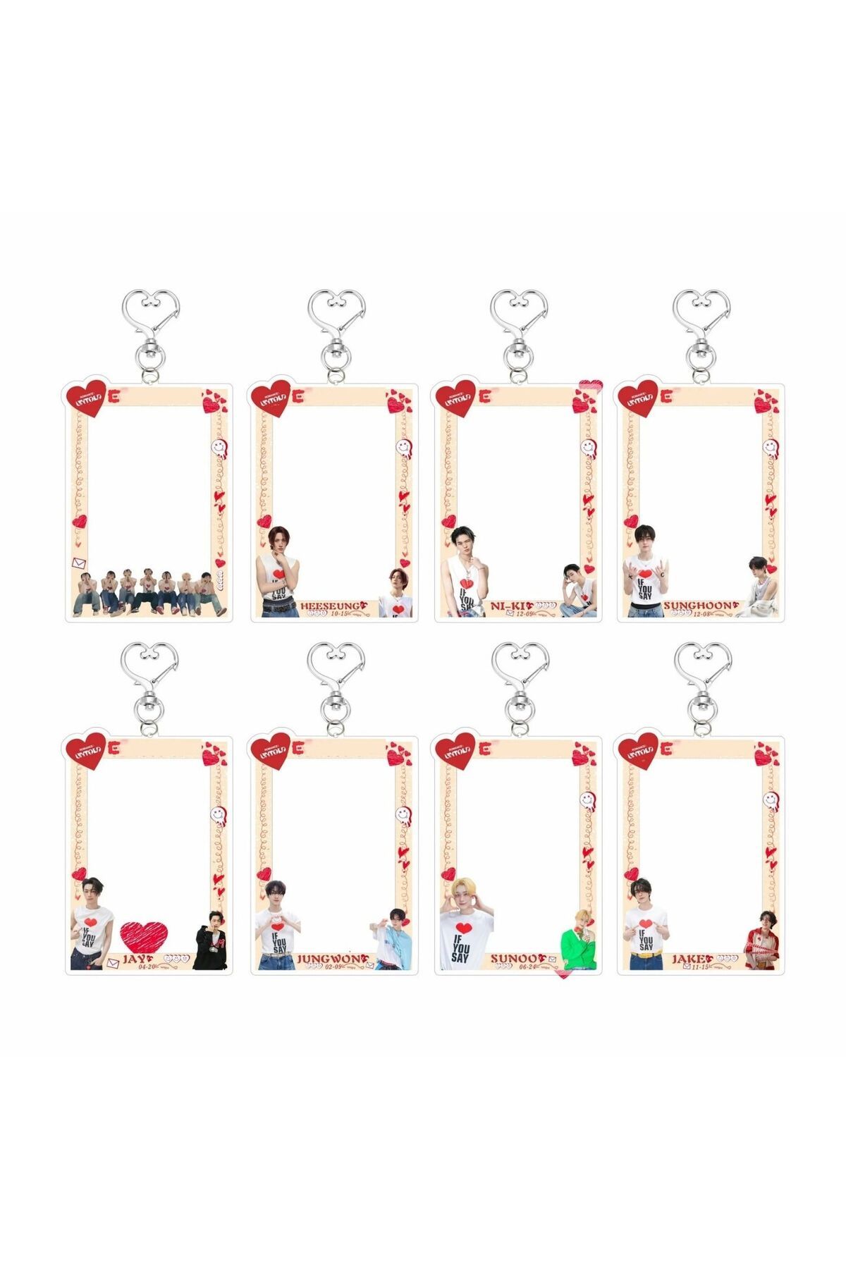 Kpop Dünyasi-Enhypen Jake'' Romance : Untold'' Hard Cover Card Holder/Keychain 3