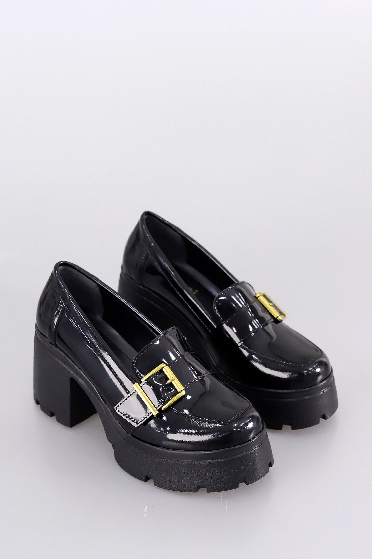 Mamito Ayakkabı-Msn 902 High Heel Loafer with Belt Detail 2