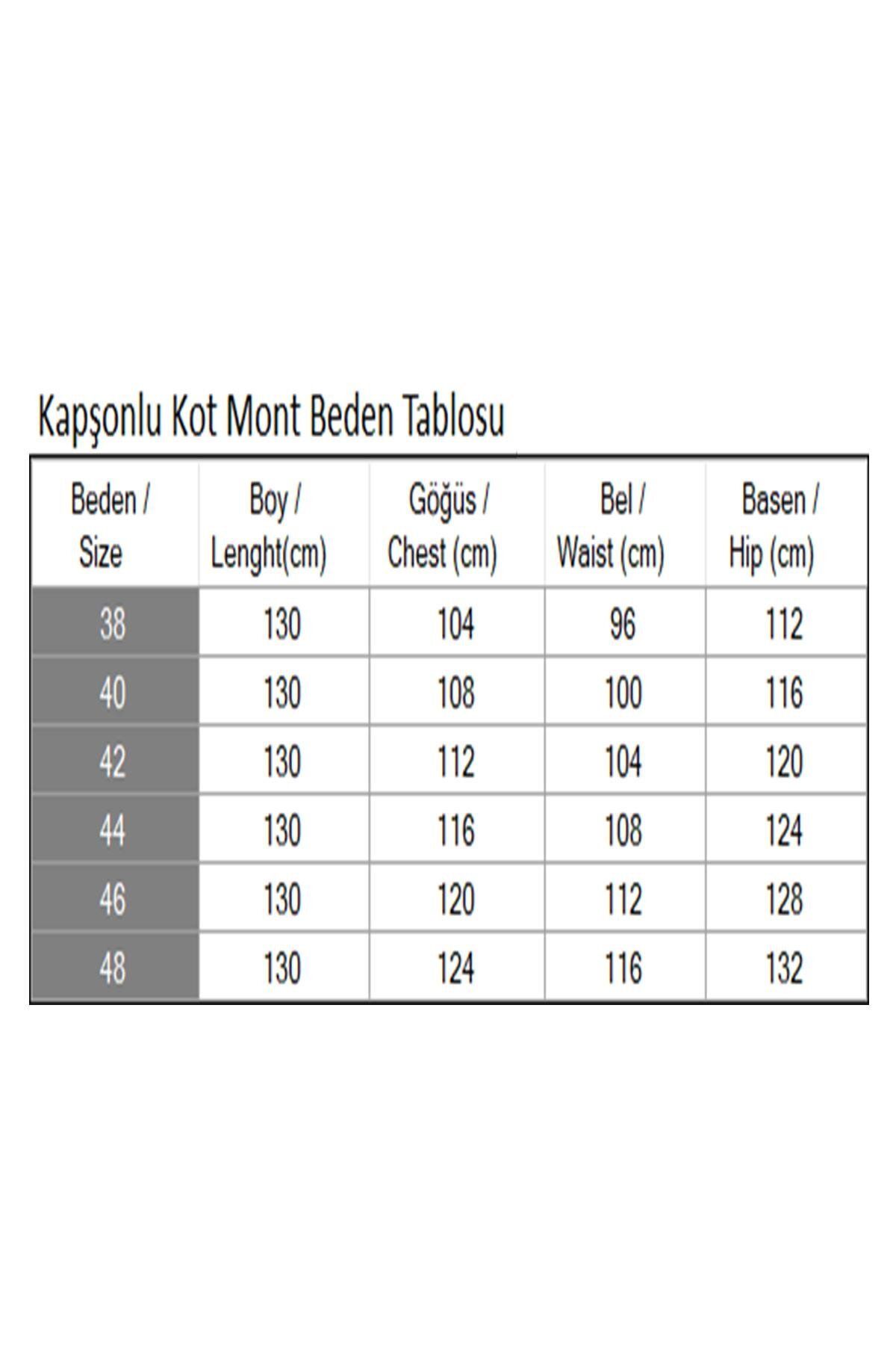 Modamihram-Dark Blue Hooded Denim Coat - 19230 5