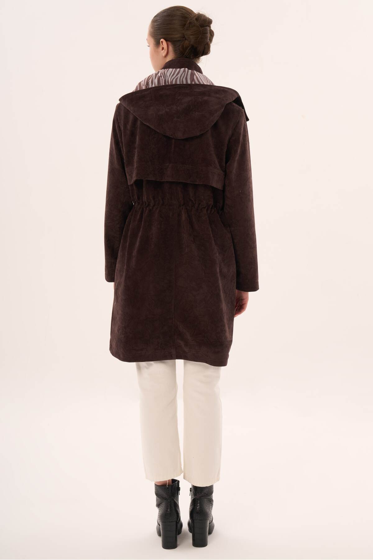Veger-Lining Overcoat with Zebra Print 5