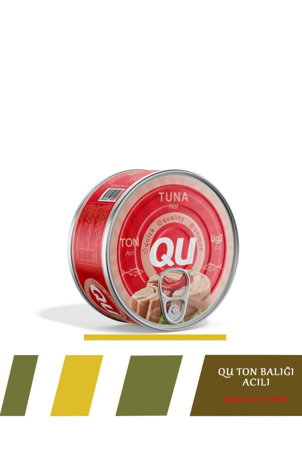 QU Acılı Ton Balığı 3X160 gr