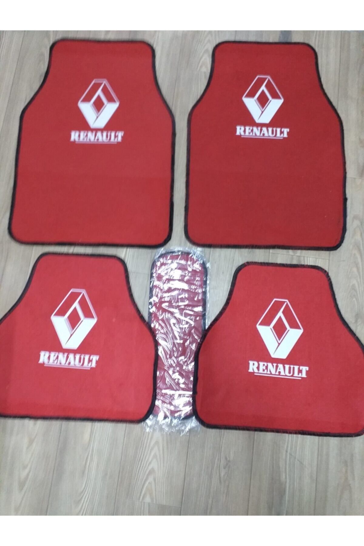 KARA AUTO Renault Symbol Renault Logolu Kırmızı Halı Paspas Çift Katlı