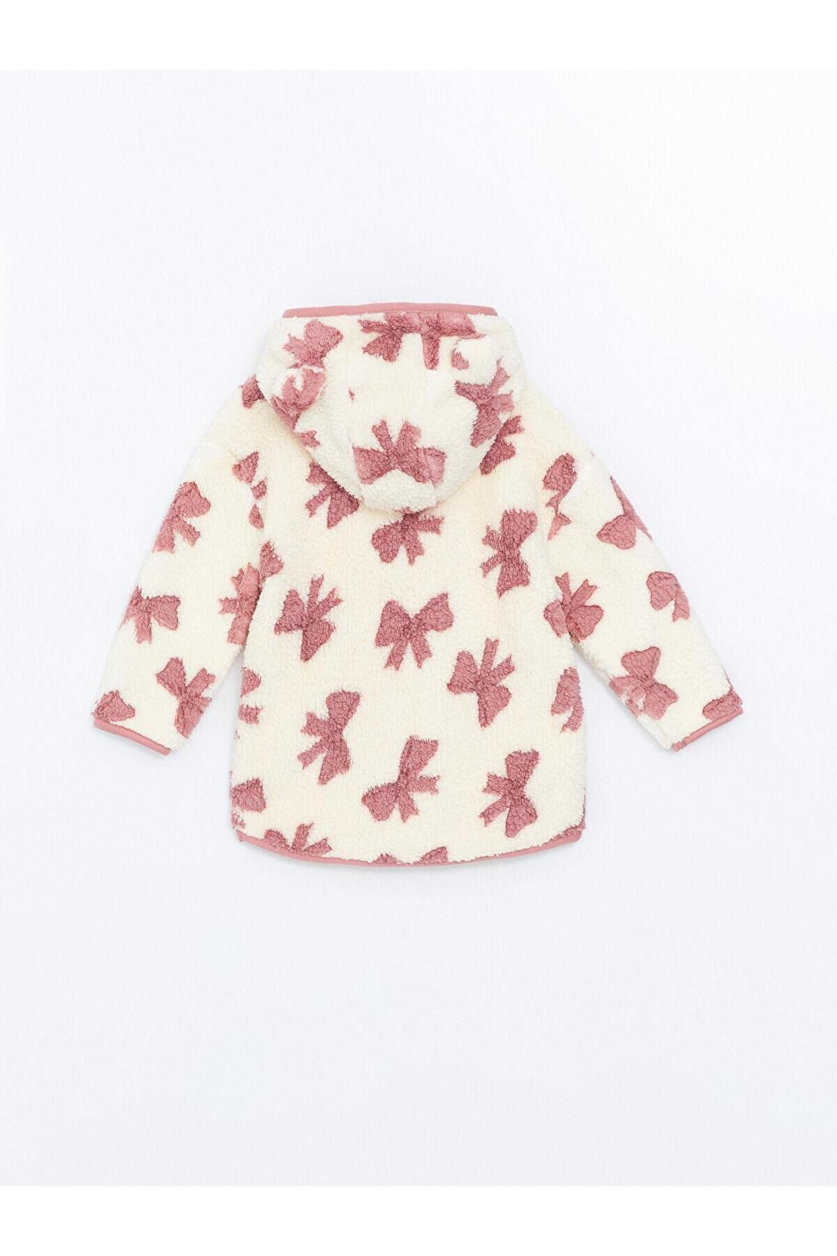 LC Waikiki-Lcw Baby Hooded Patterned Baby Girl Cardigan 3